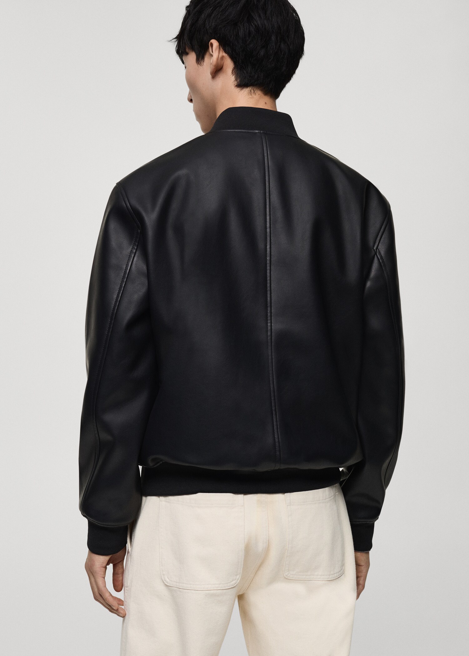 Veste bomber simili-cuir - Verso de l’article