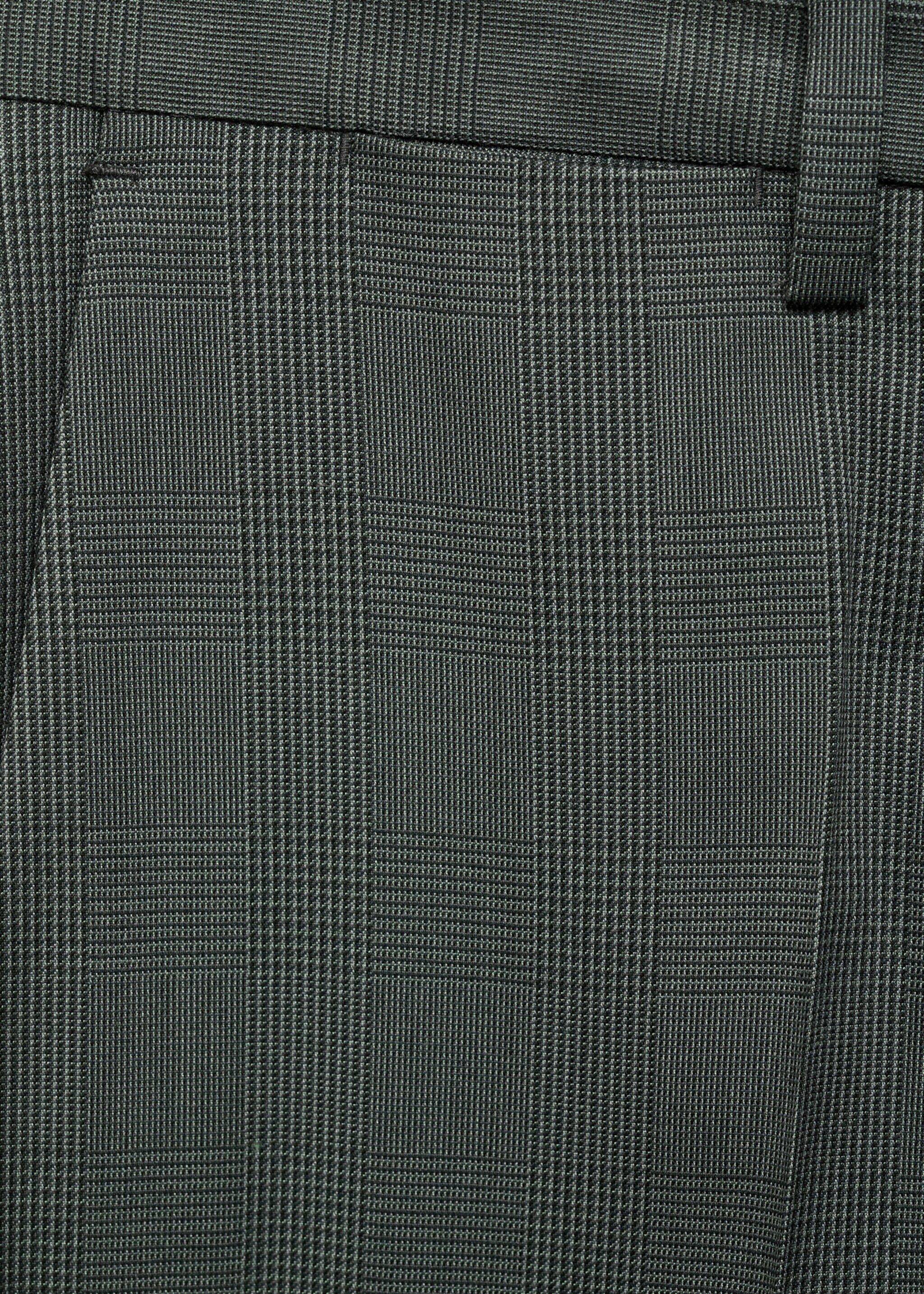 Milan Prince of Wales check suit trousers - Details of the article 8, Green. Ref: 87000594-00.