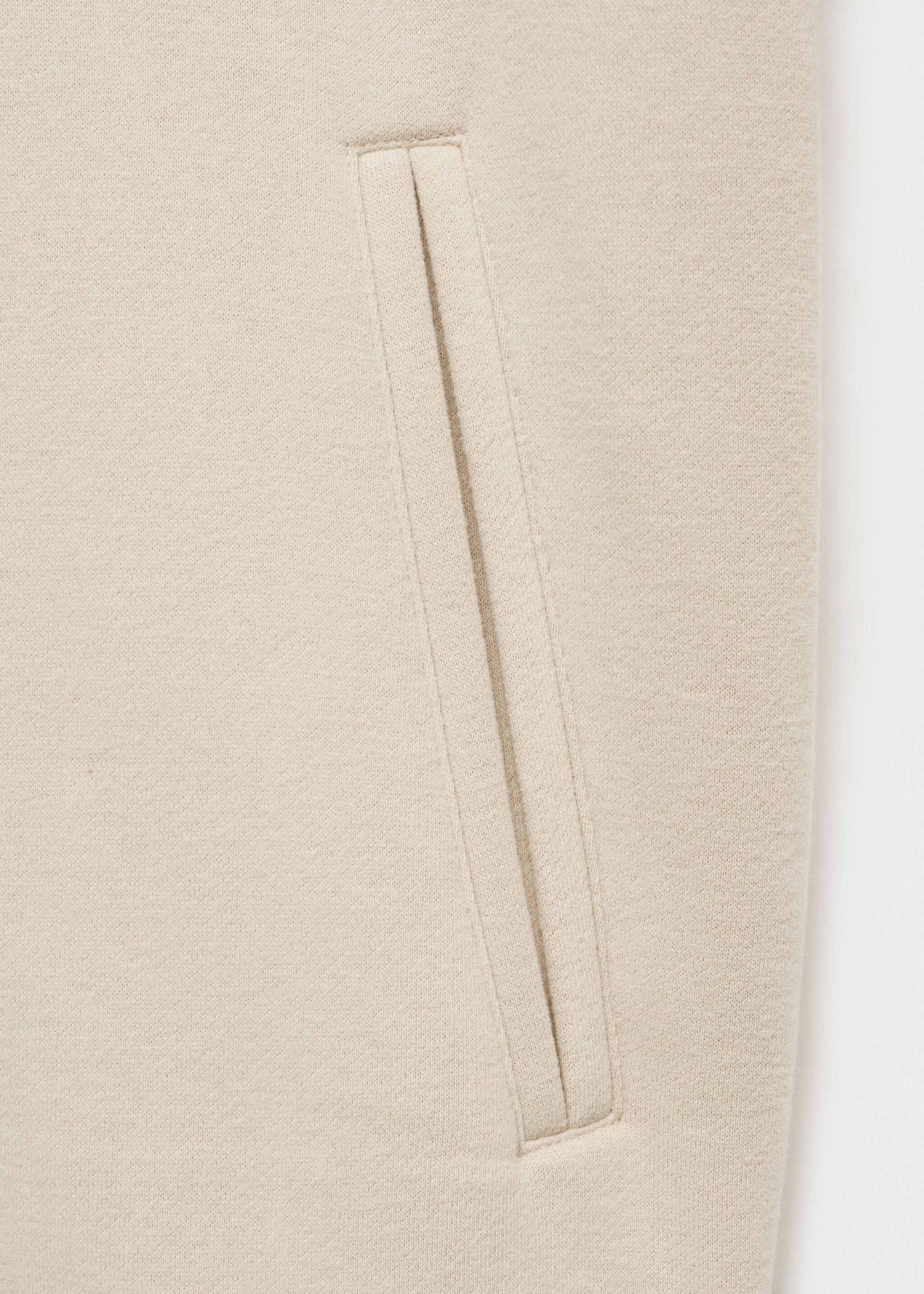 Baumwoll-Bomberjacke aus Baumwolle mit Kontrastdesign - Detail des Artikels 0, Beige. Ref: 87000598-00.