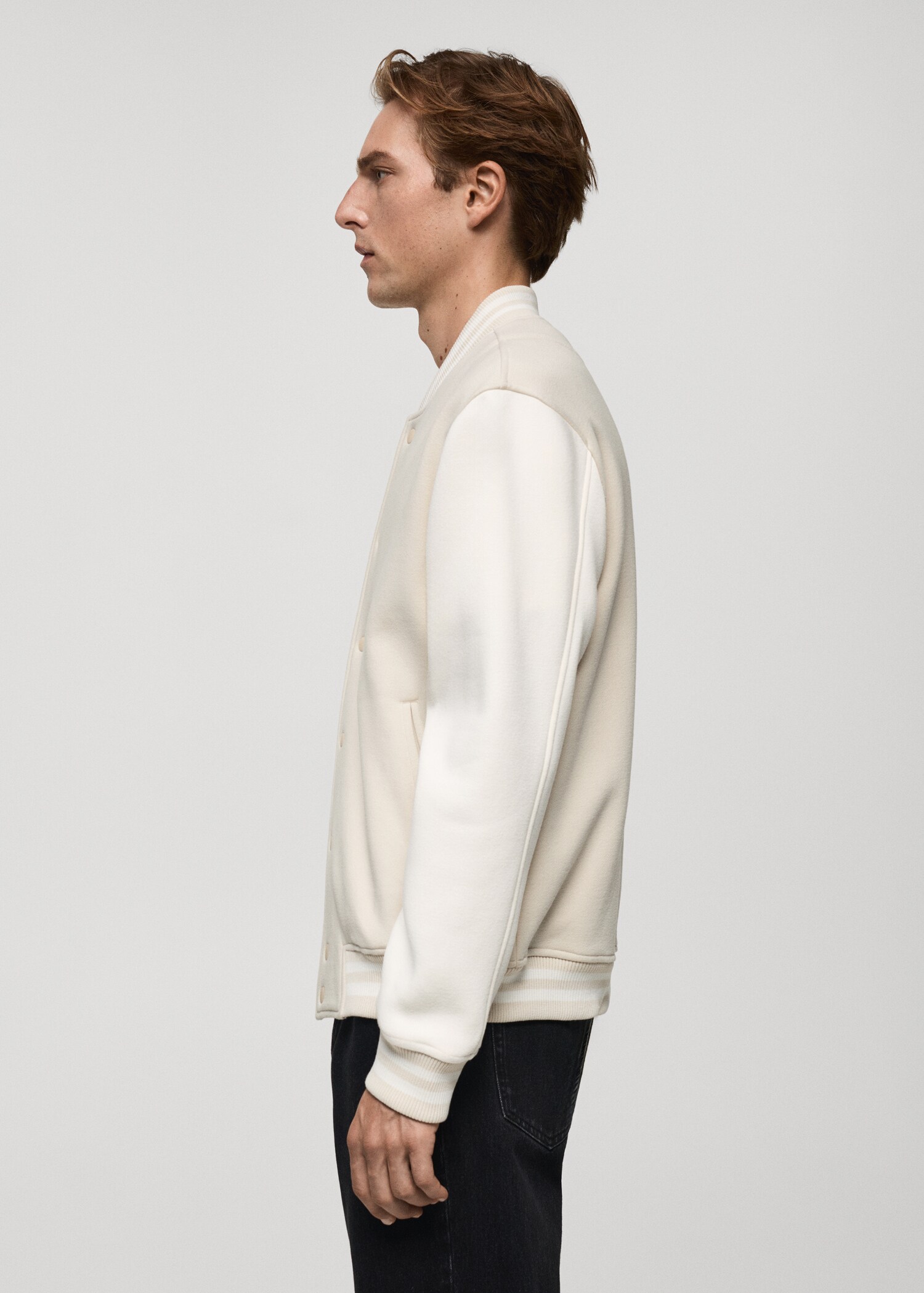 Baumwoll-Bomberjacke aus Baumwolle mit Kontrastdesign - Detail des Artikels 2