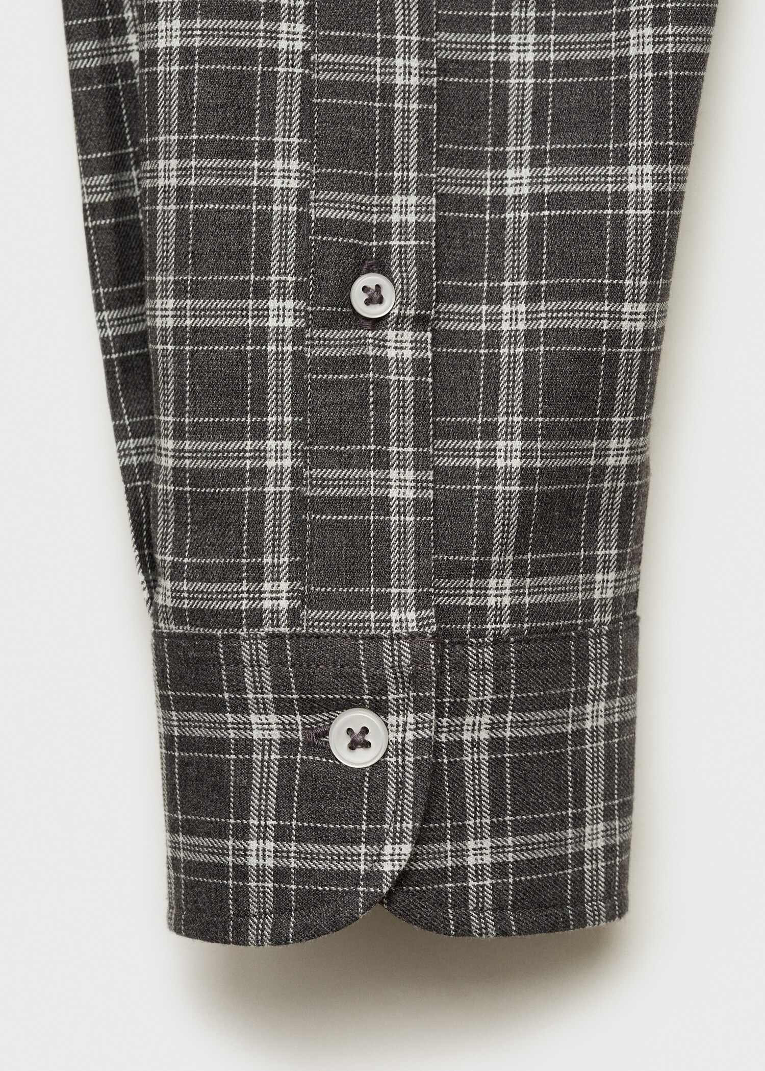 Regular fit check cotton shirt - Details of the article 0