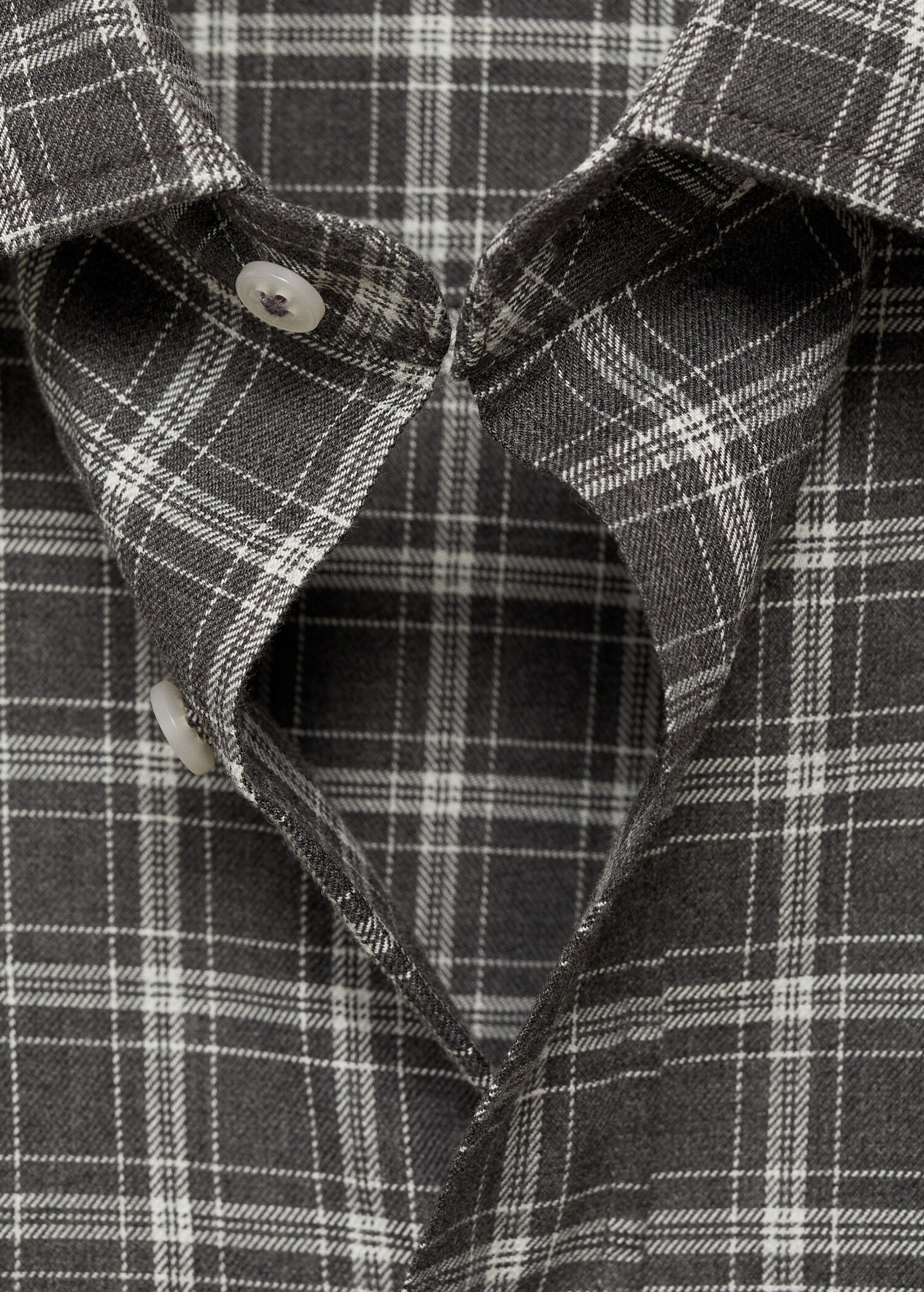 Regular fit check cotton shirt - Details of the article 8