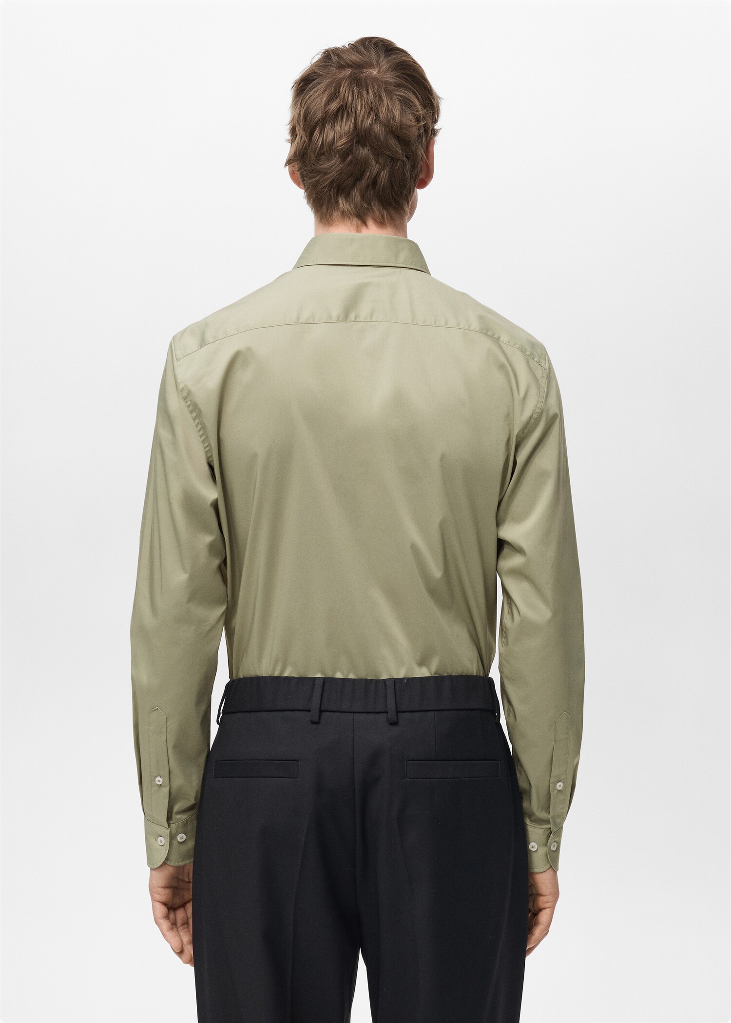 Regular Fit-Hemd aus Stretch-Baumwolle - Rückseite des Artikels