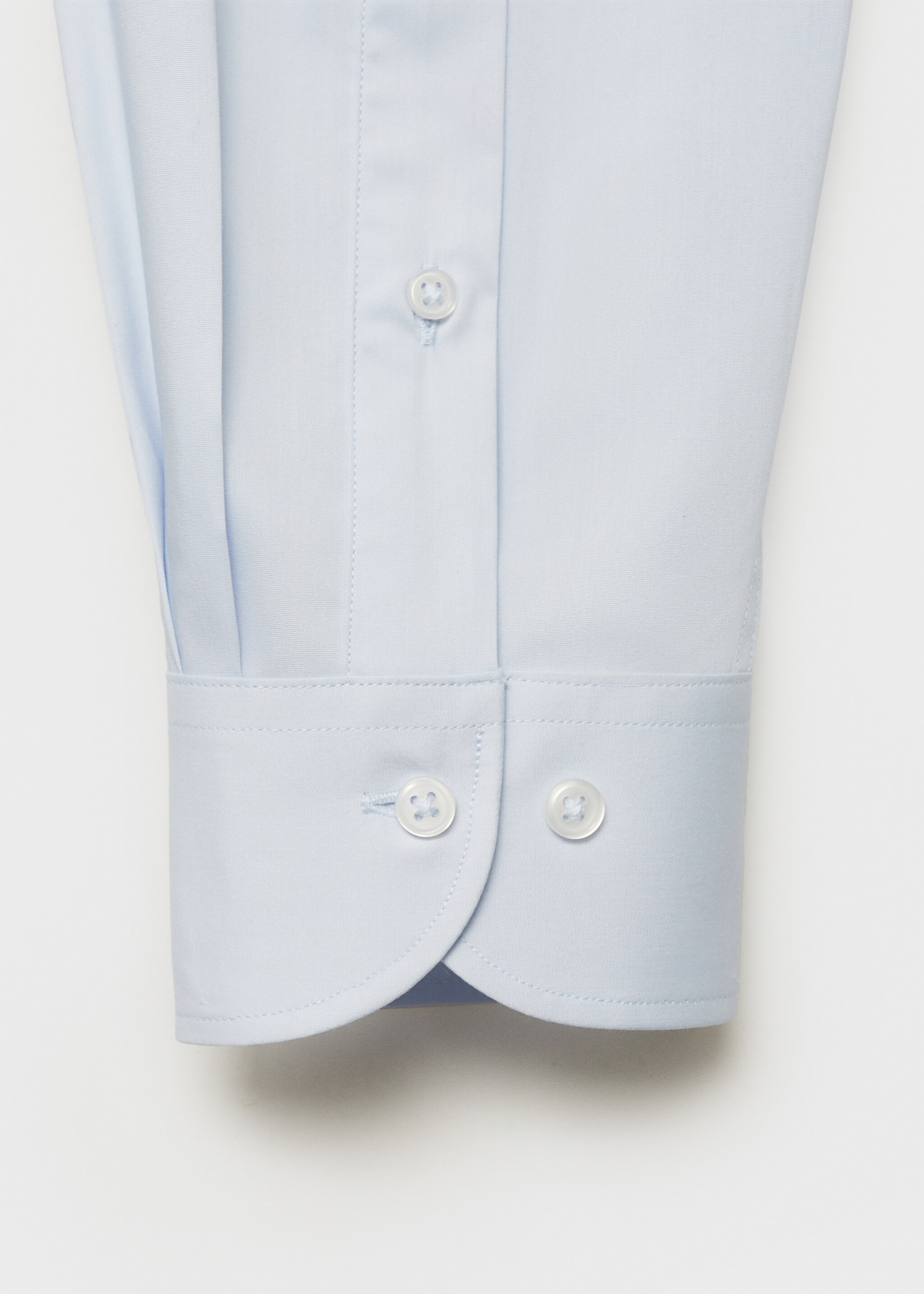 Regular-fit stretch cotton shirt - Details of the article 0, Sky Blue. Ref: 87000602-00.