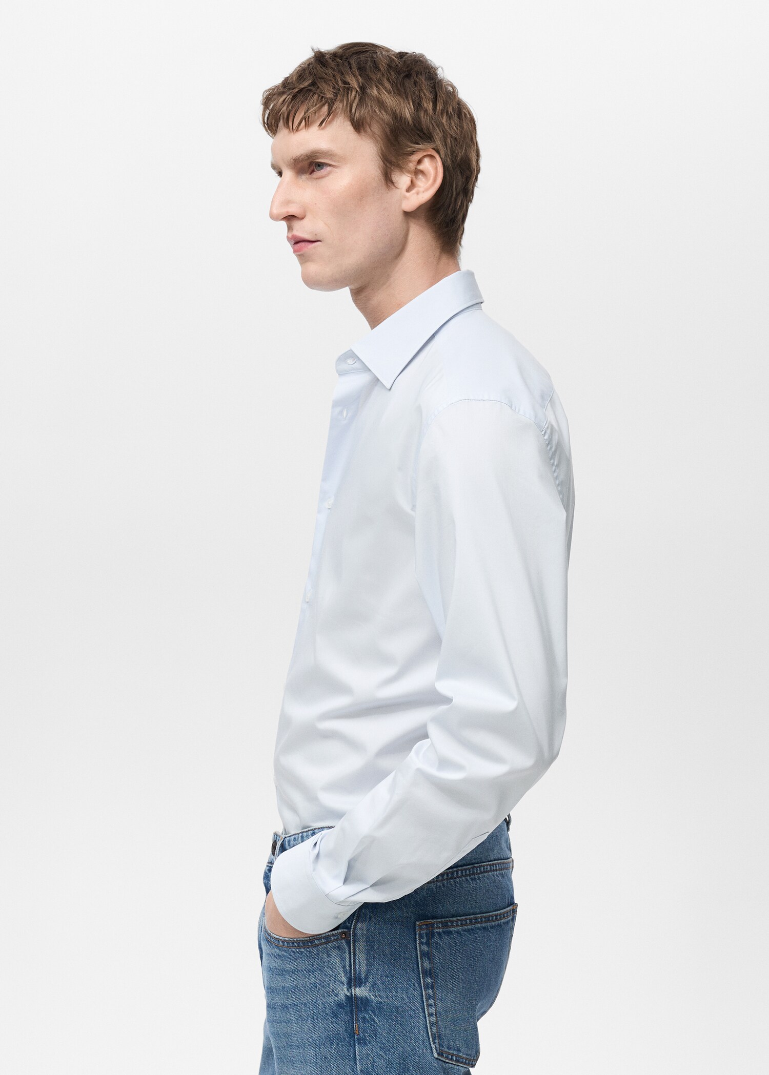 Regular Fit-Hemd aus Stretch-Baumwolle - Detail des Artikels 2