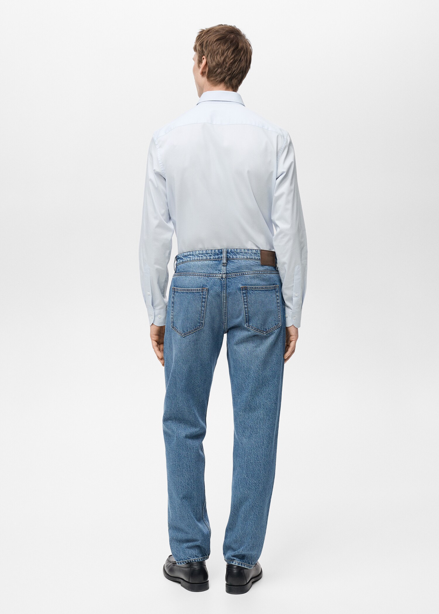 Regular Fit-Hemd aus Stretch-Baumwolle - Rückseite des Artikels