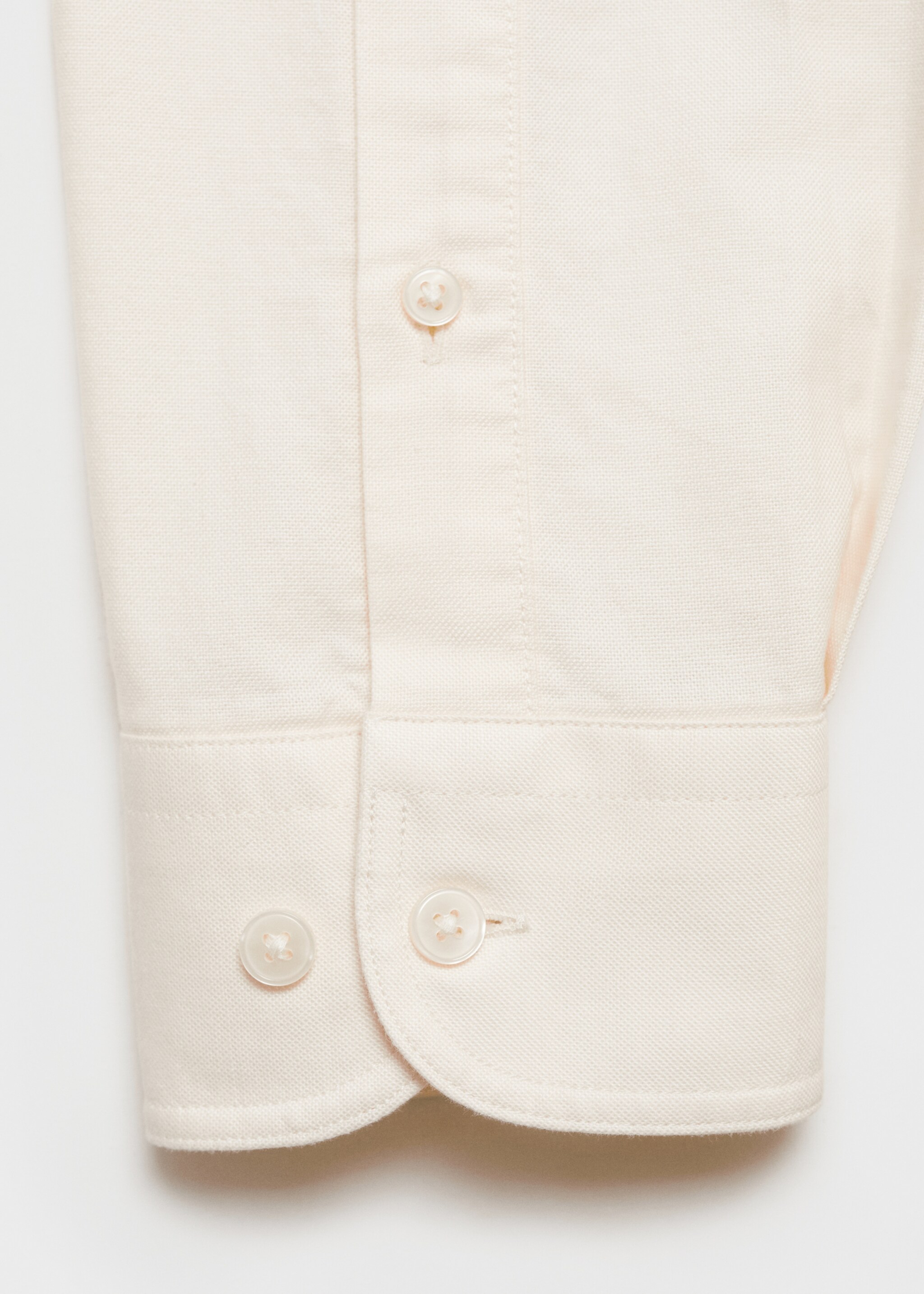 100% cotton Oxford shirt - Details of the article 0, Ecru. Ref: 87000604-00.