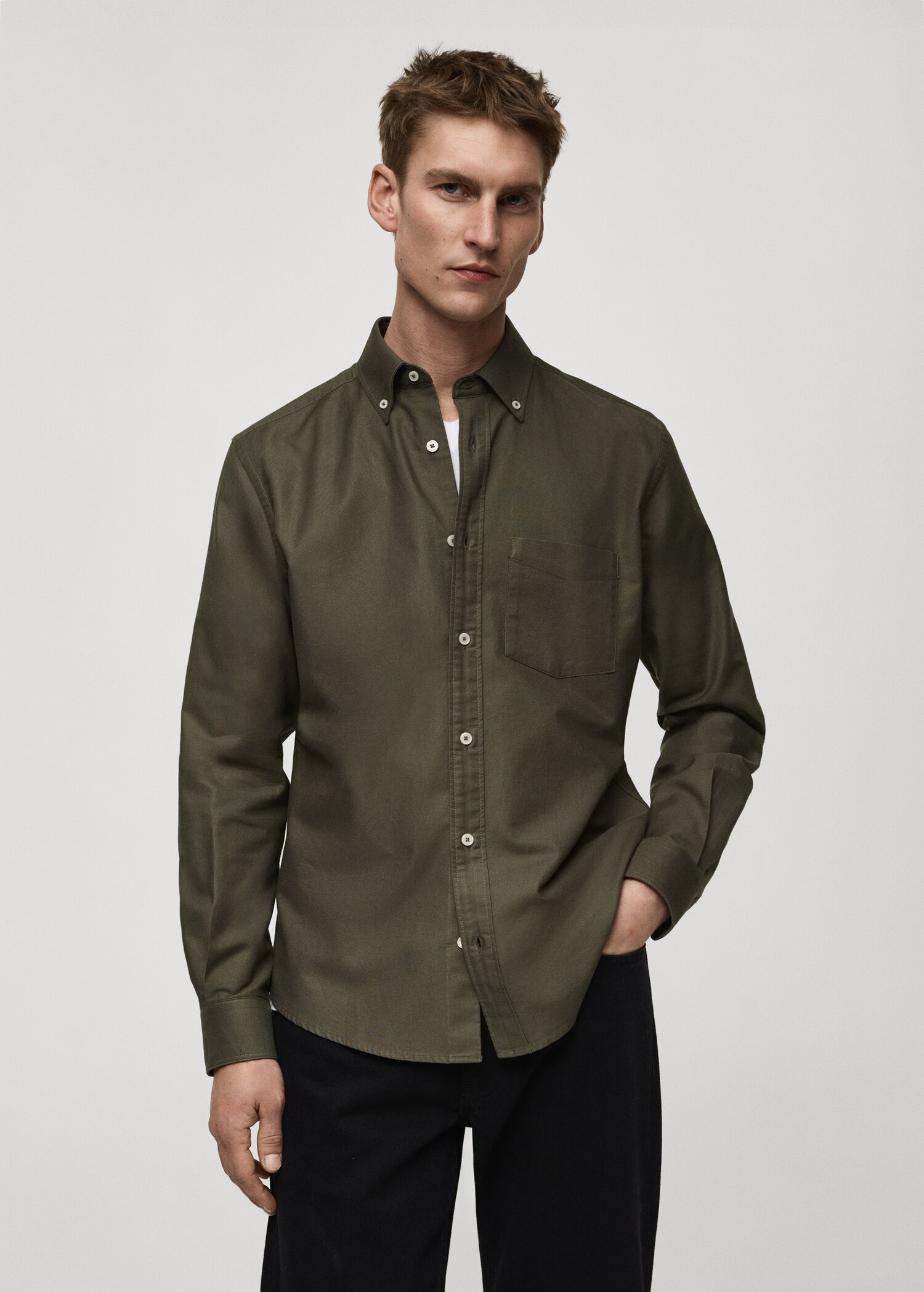 100% cotton Oxford shirt - Medium plane