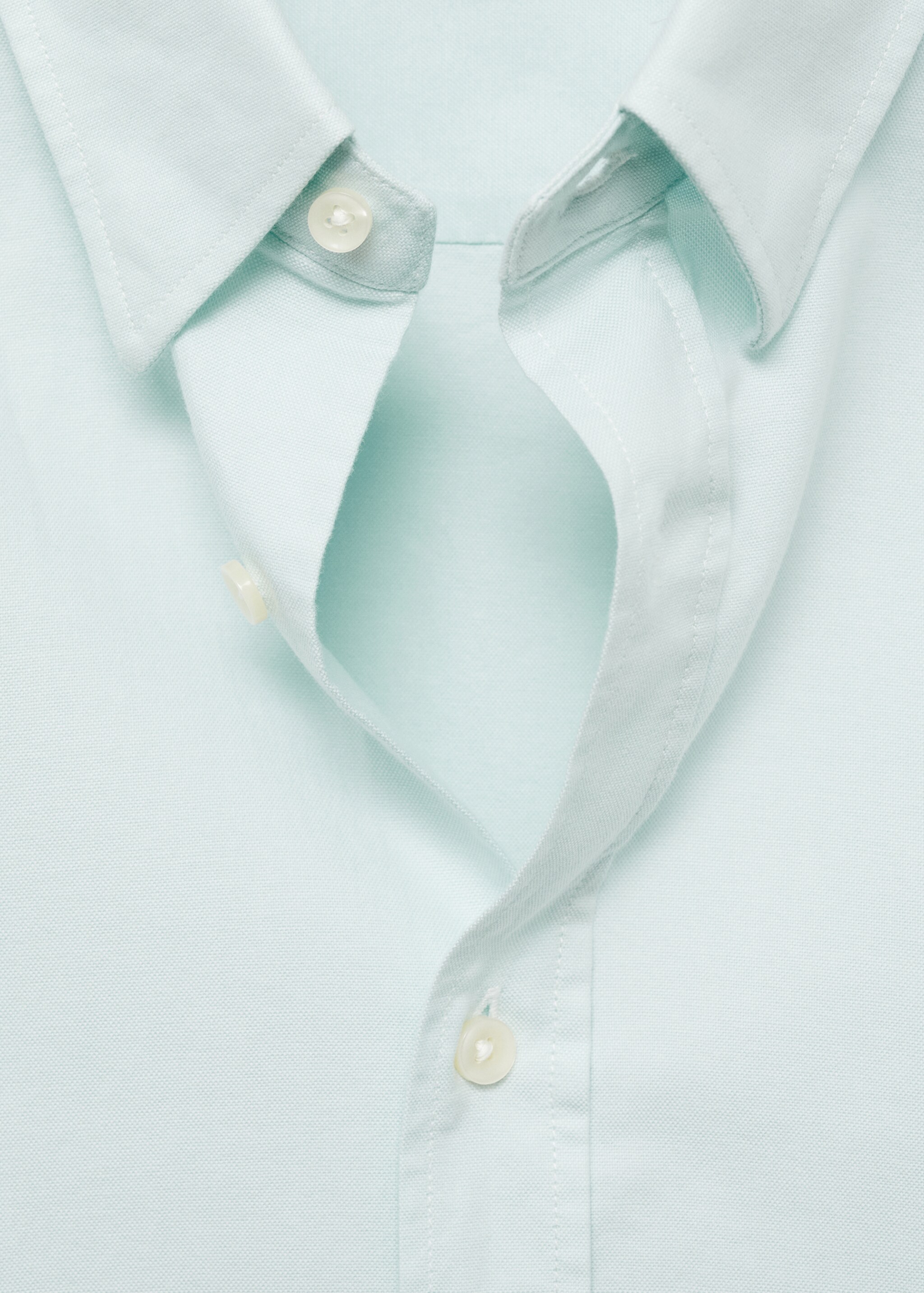 Chemise oxford 100 % coton - Détail de l'article 8, Vert pastel. Ref: 87000605-00.