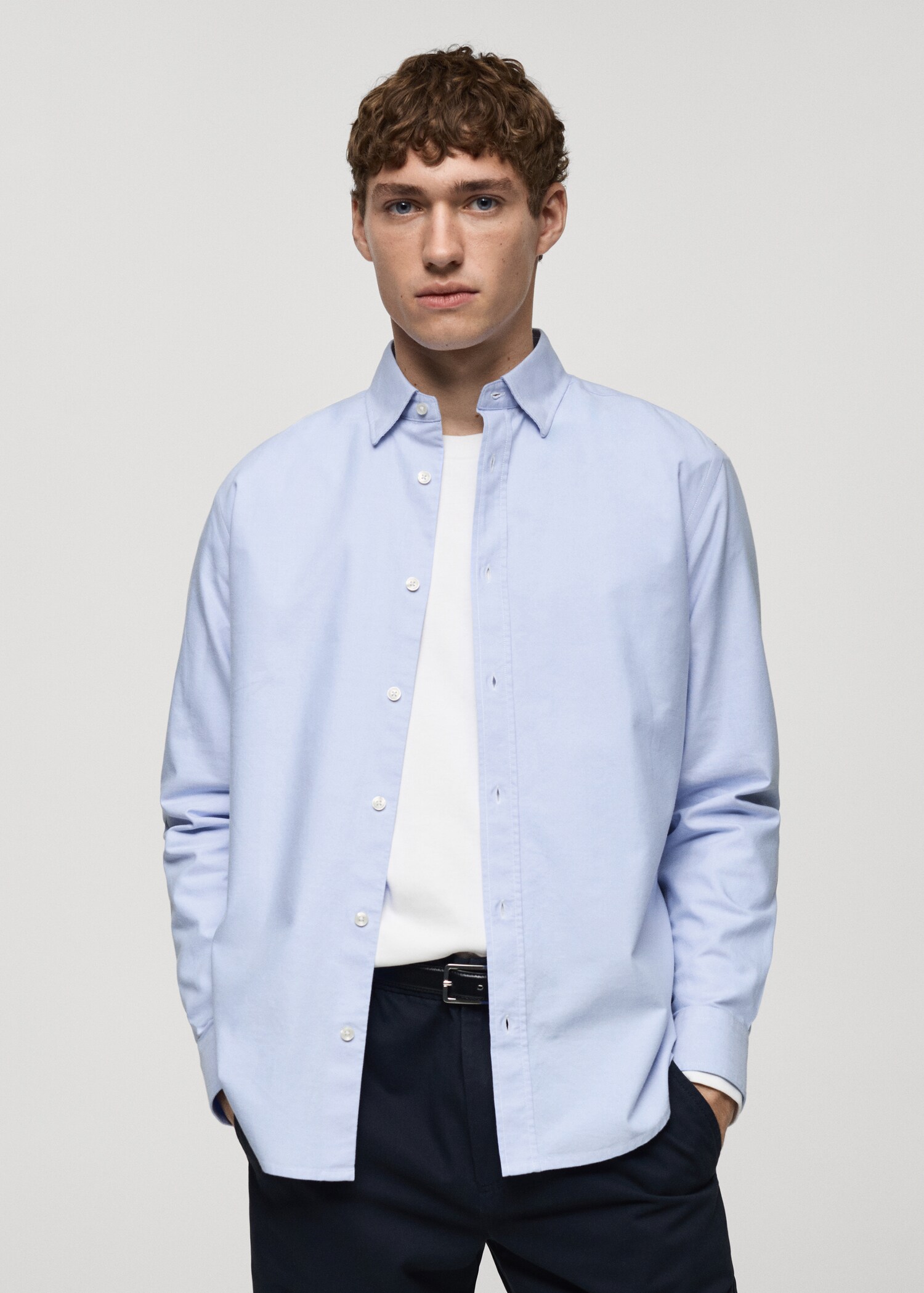 Chemise oxford 100 % coton - Plan moyen