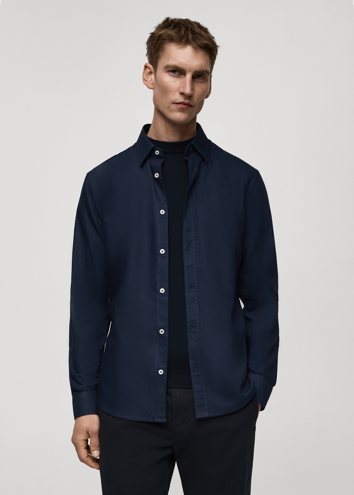 Chemise oxford 100 % coton - Plan moyen