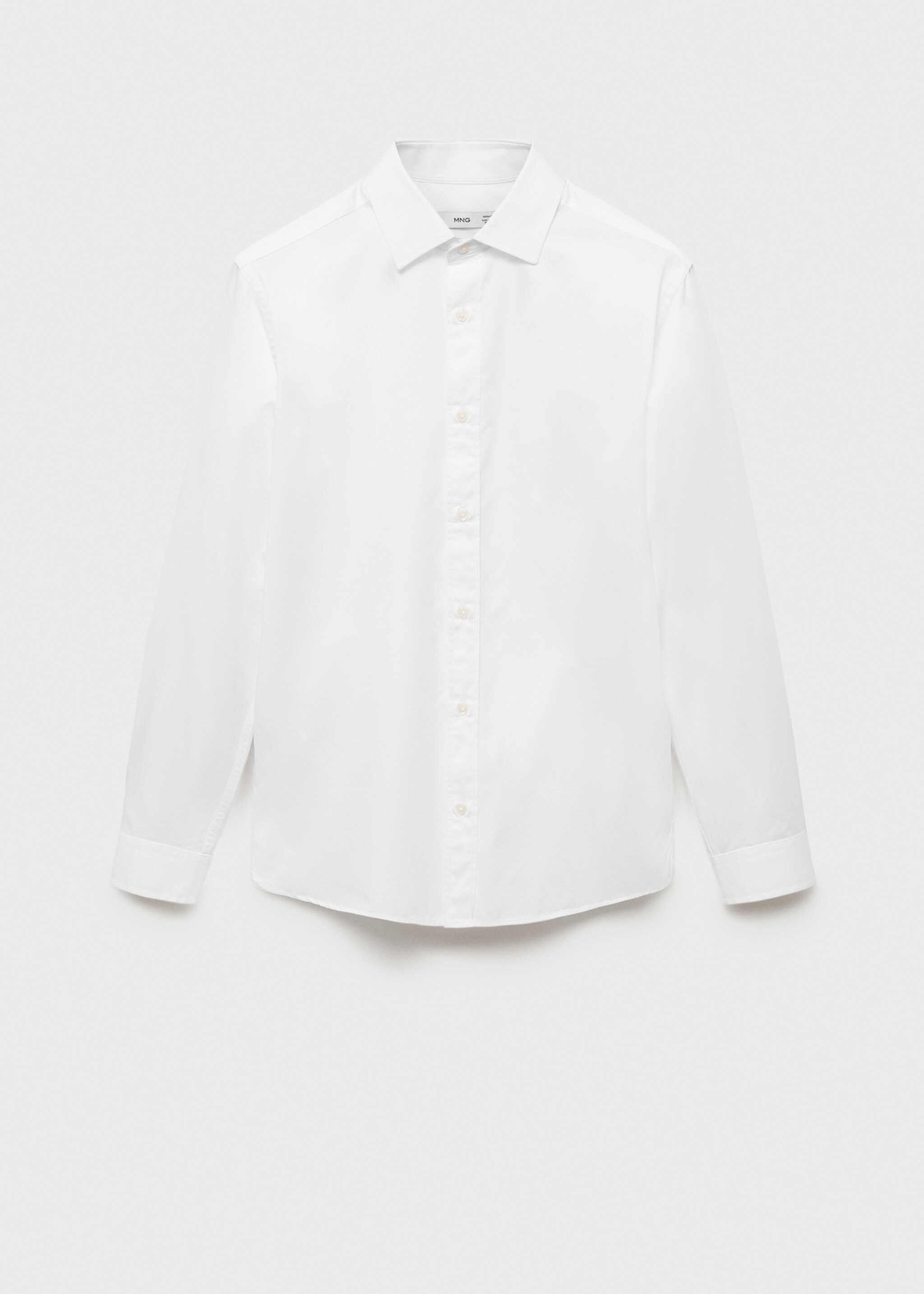 100% cotton regular fit shirt - Article without model, White. Ref: 87000606-00.
