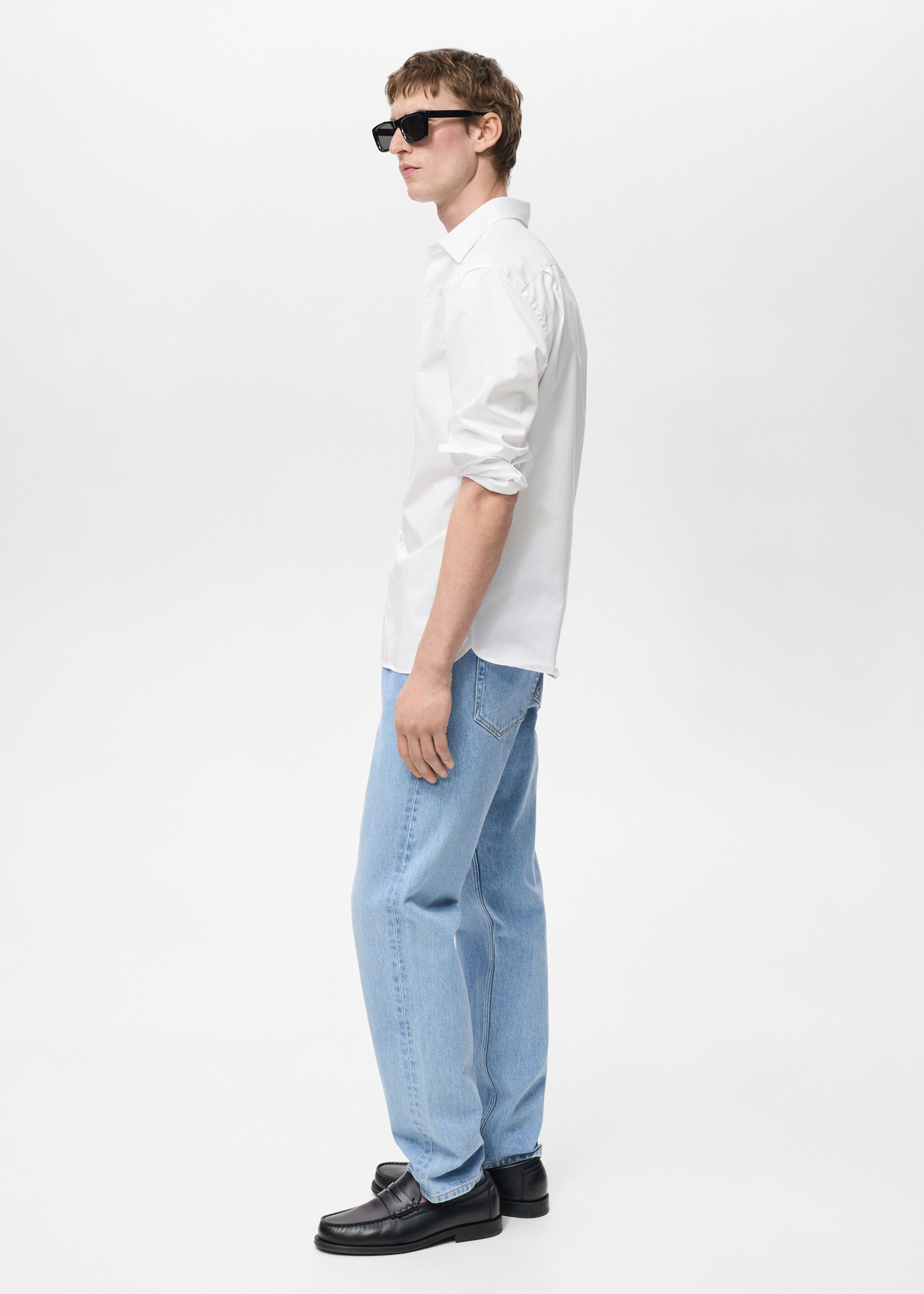 100% cotton regular fit shirt - Details of the article 2, White. Ref: 87000606-00.