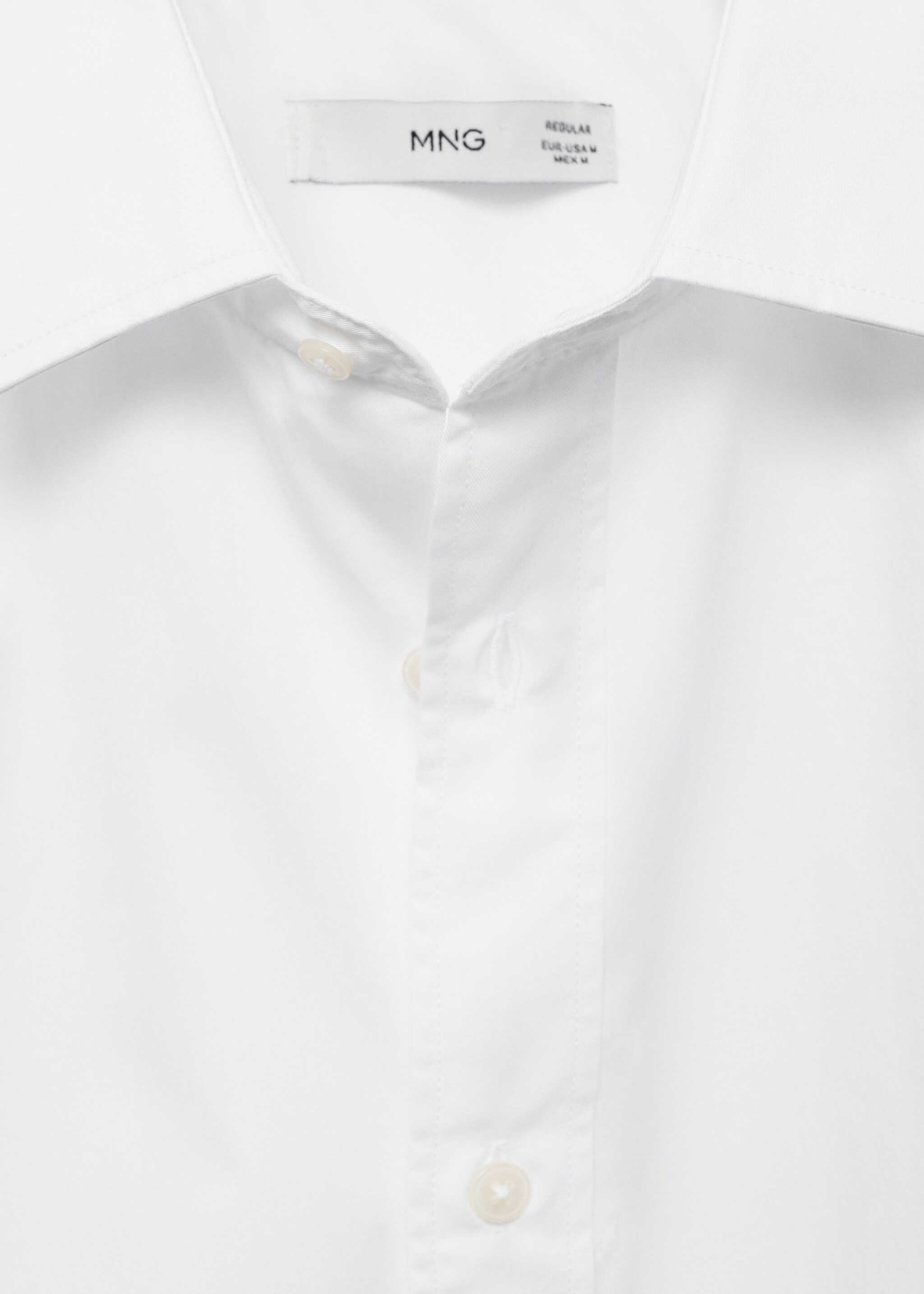 100% cotton regular fit shirt - Details of the article 8, White. Ref: 87000606-00.