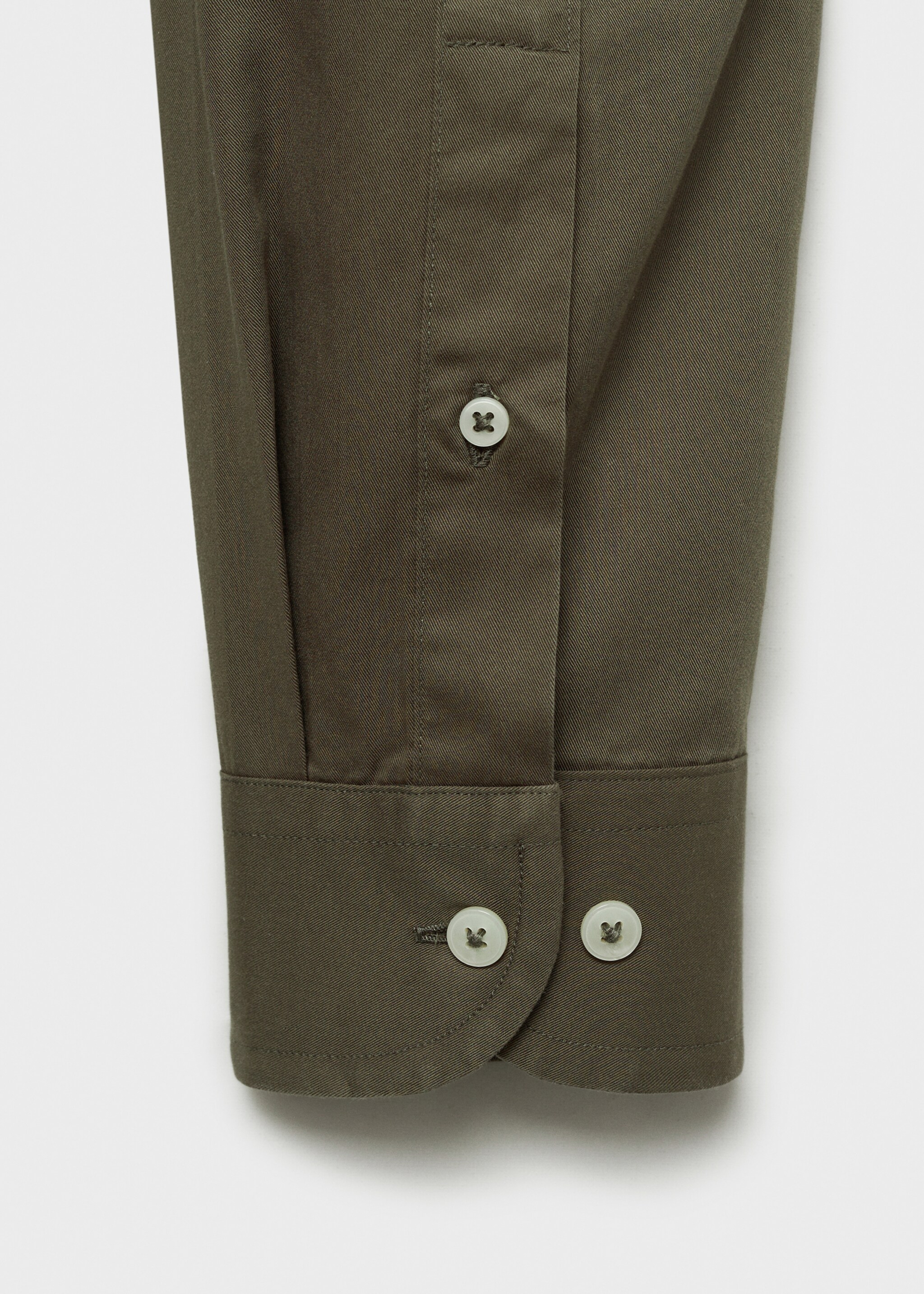 100% cotton regular fit shirt - Details of the article 0, Khaki. Ref: 87000606-00.