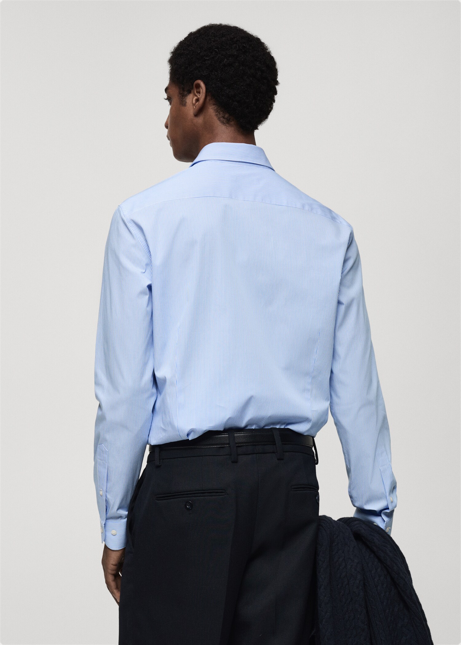 Bavlněná košile slim fit s proužky - Zadní strana zboží