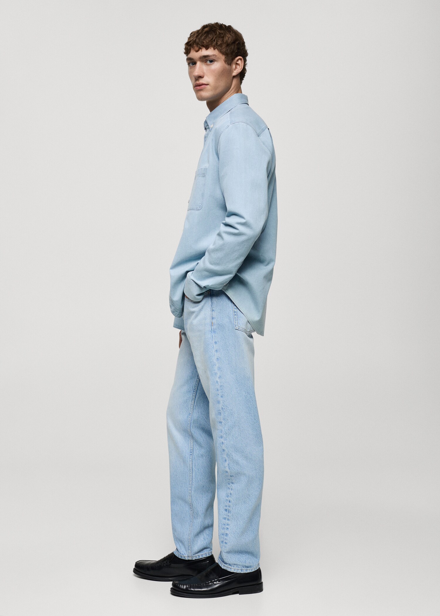 100% cotton denim shirt - Details of the article 2