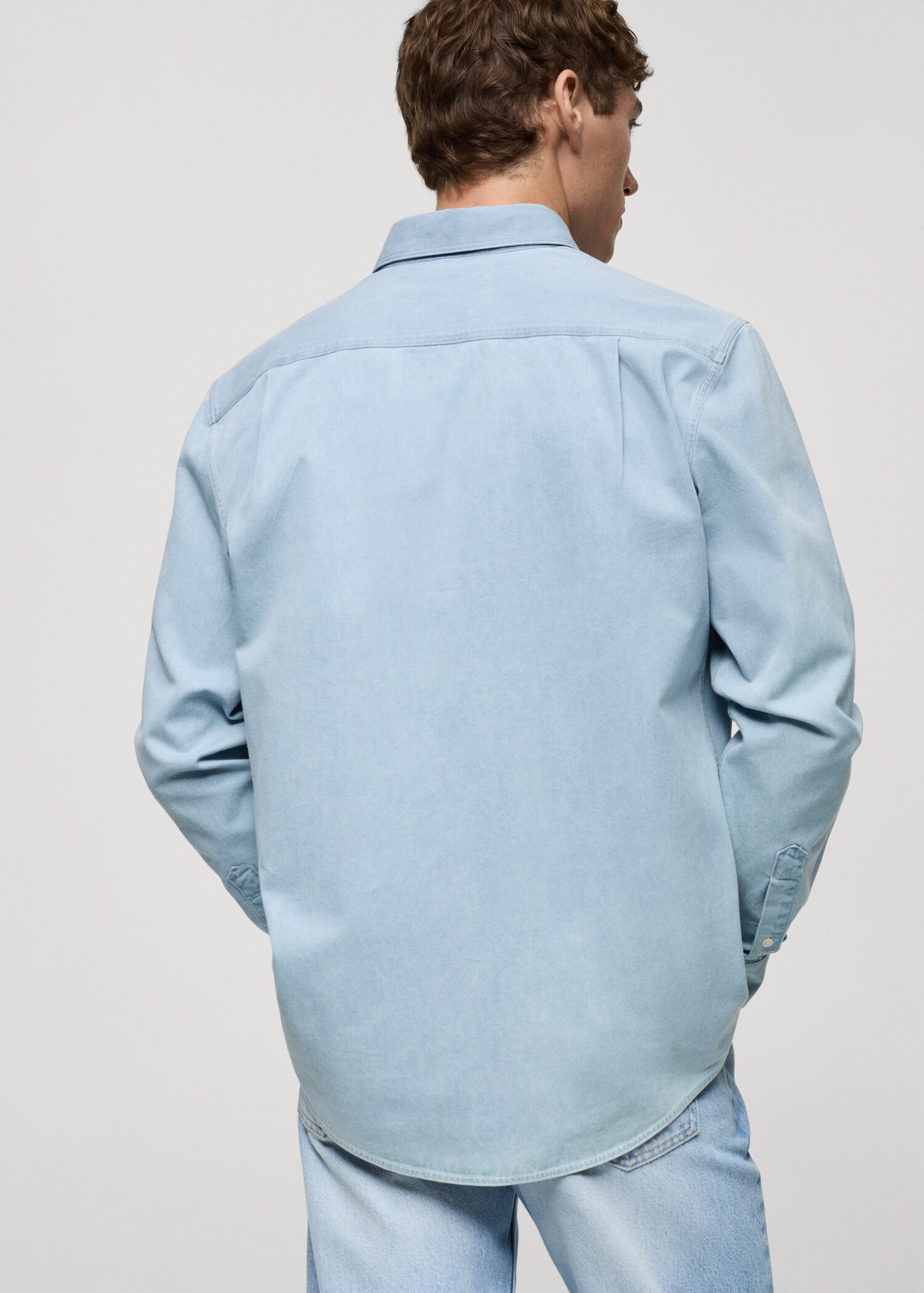 100% cotton denim shirt - Reverse of the article