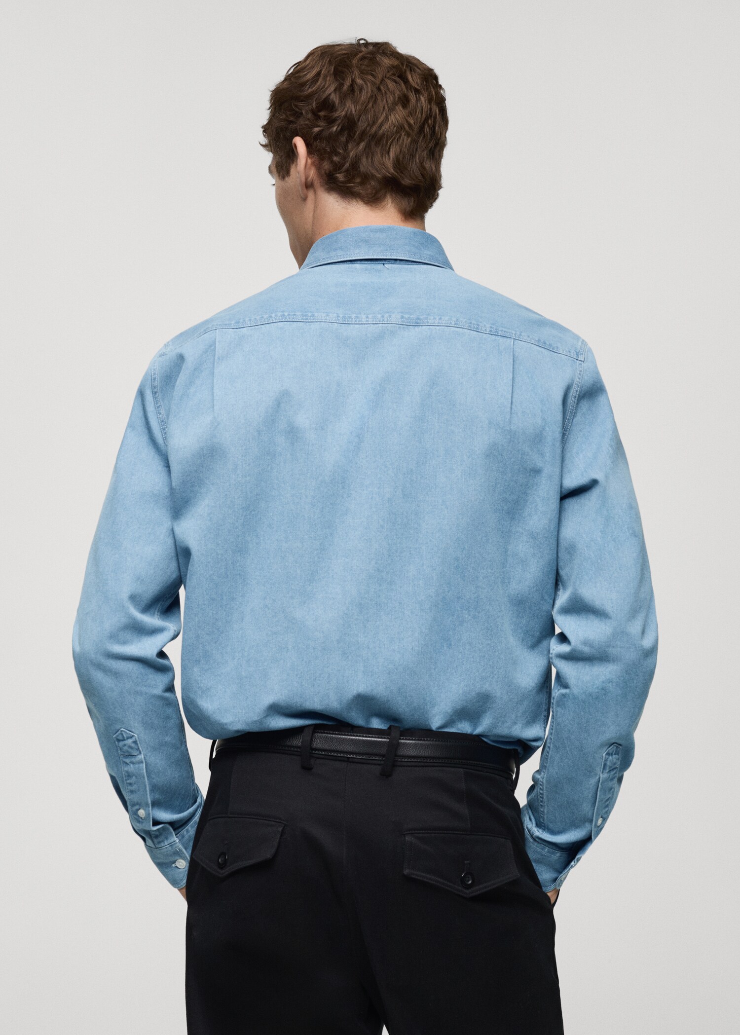 100% cotton denim shirt - Reverse of the article
