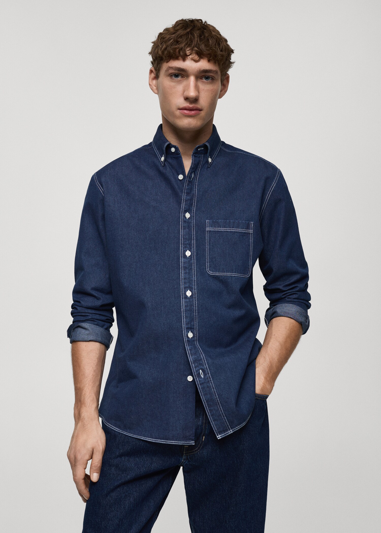 100% cotton denim shirt - Medium plane