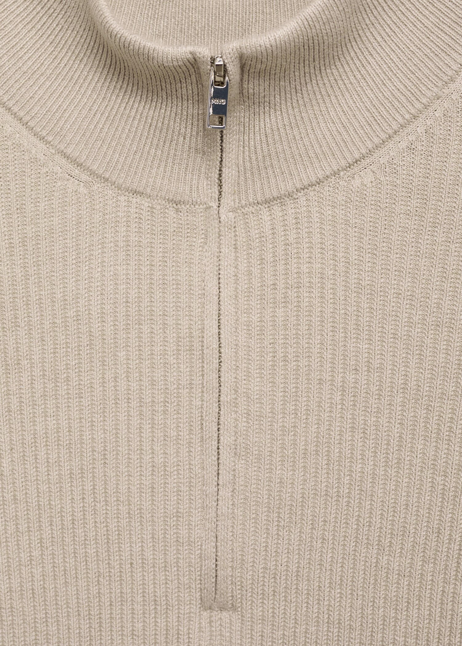 Ribbed sweater with zip neck - Details of the article 8