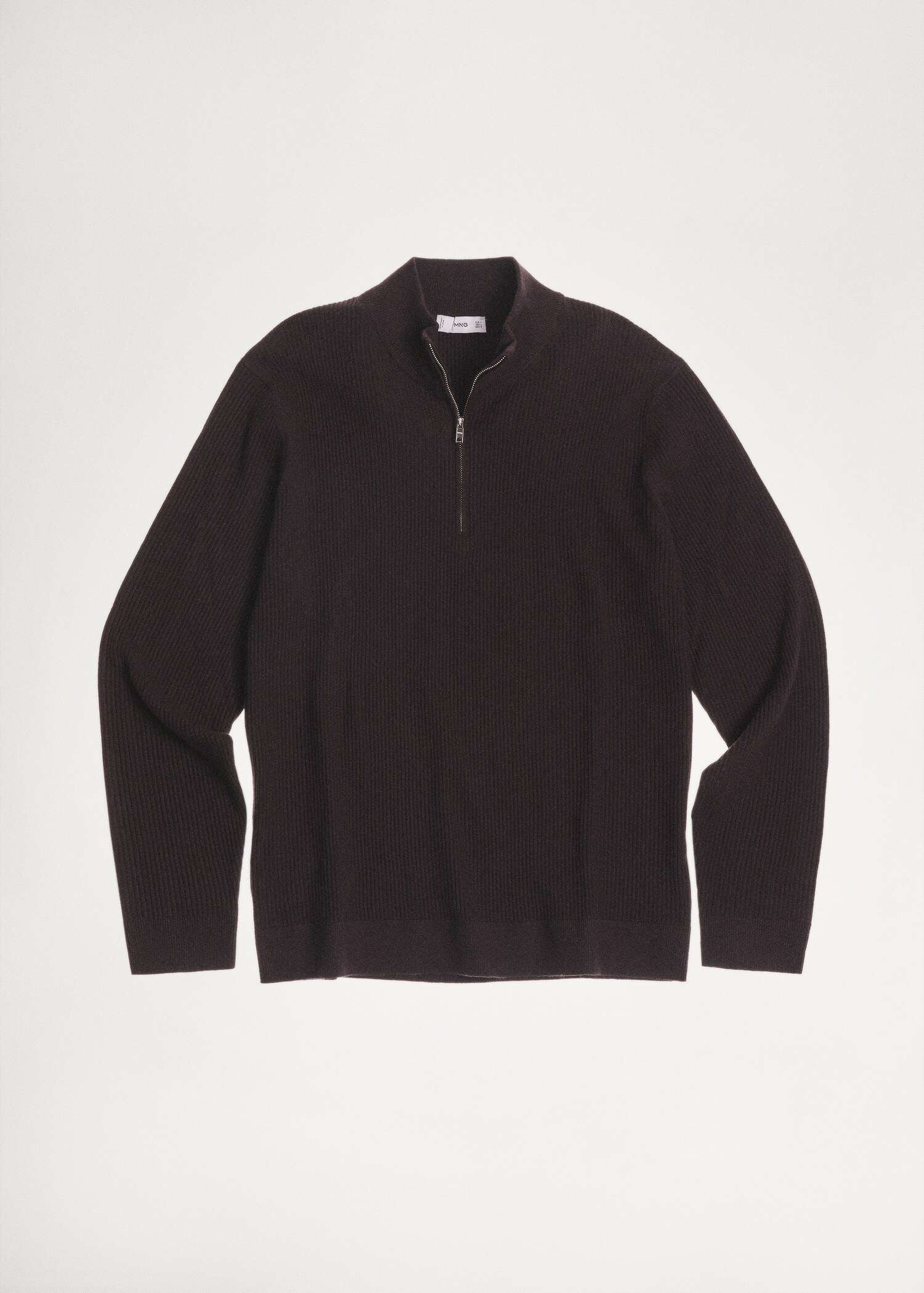 Ribbed sweater with zip neck - Details of the article 5