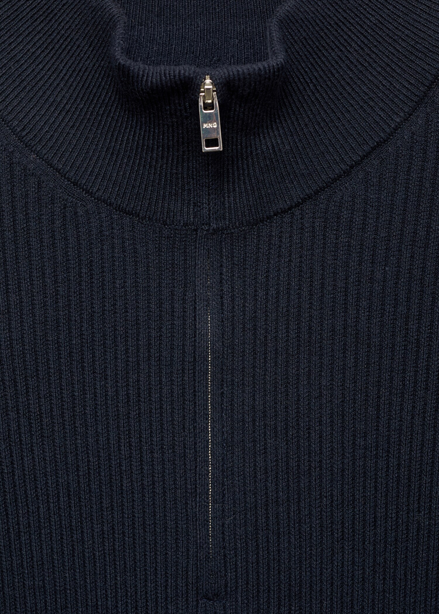 Ribbed sweater with zip neck - Details of the article 8