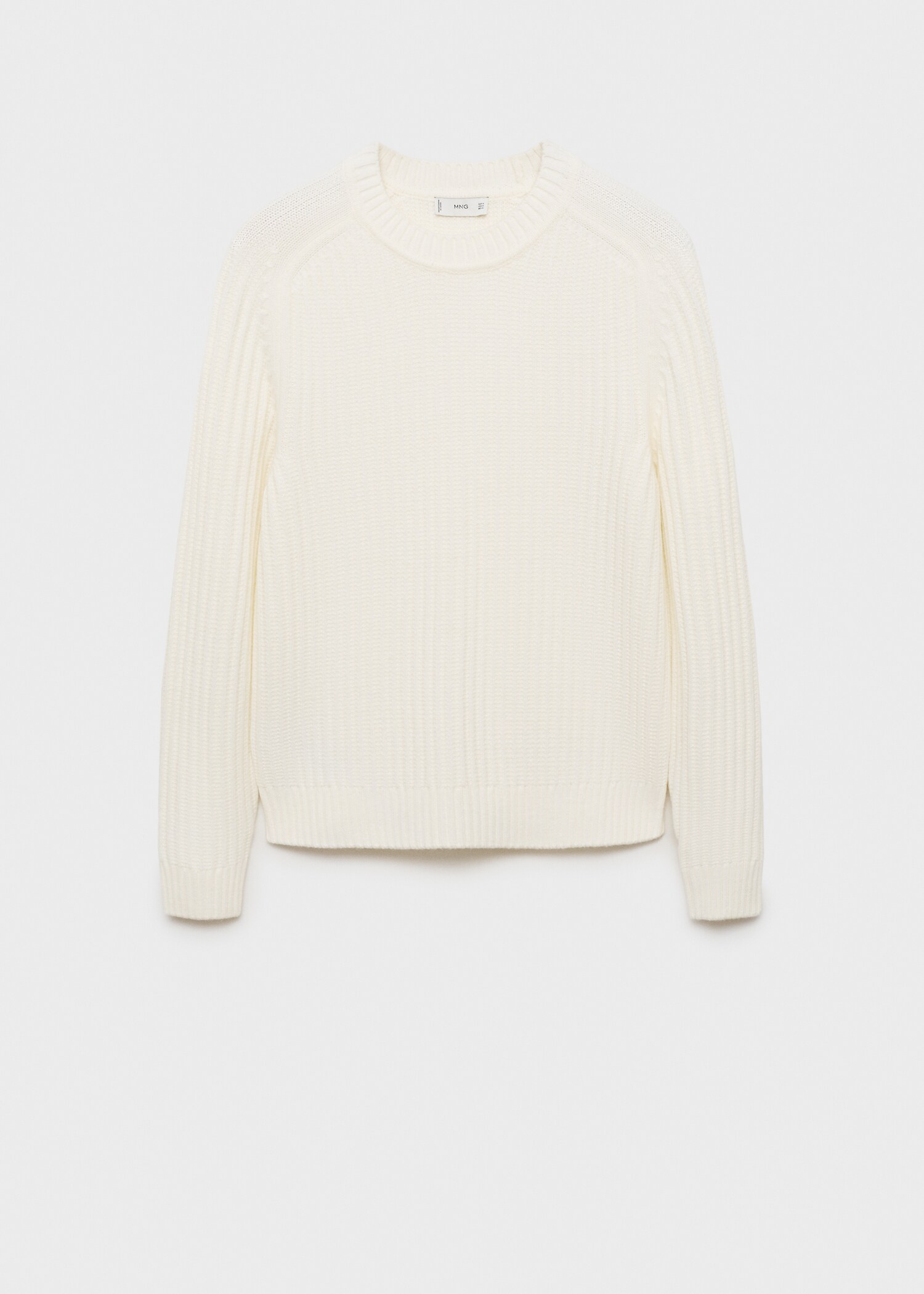 Gerippter Pullover aus Wollgemisch - Artikel ohne Model