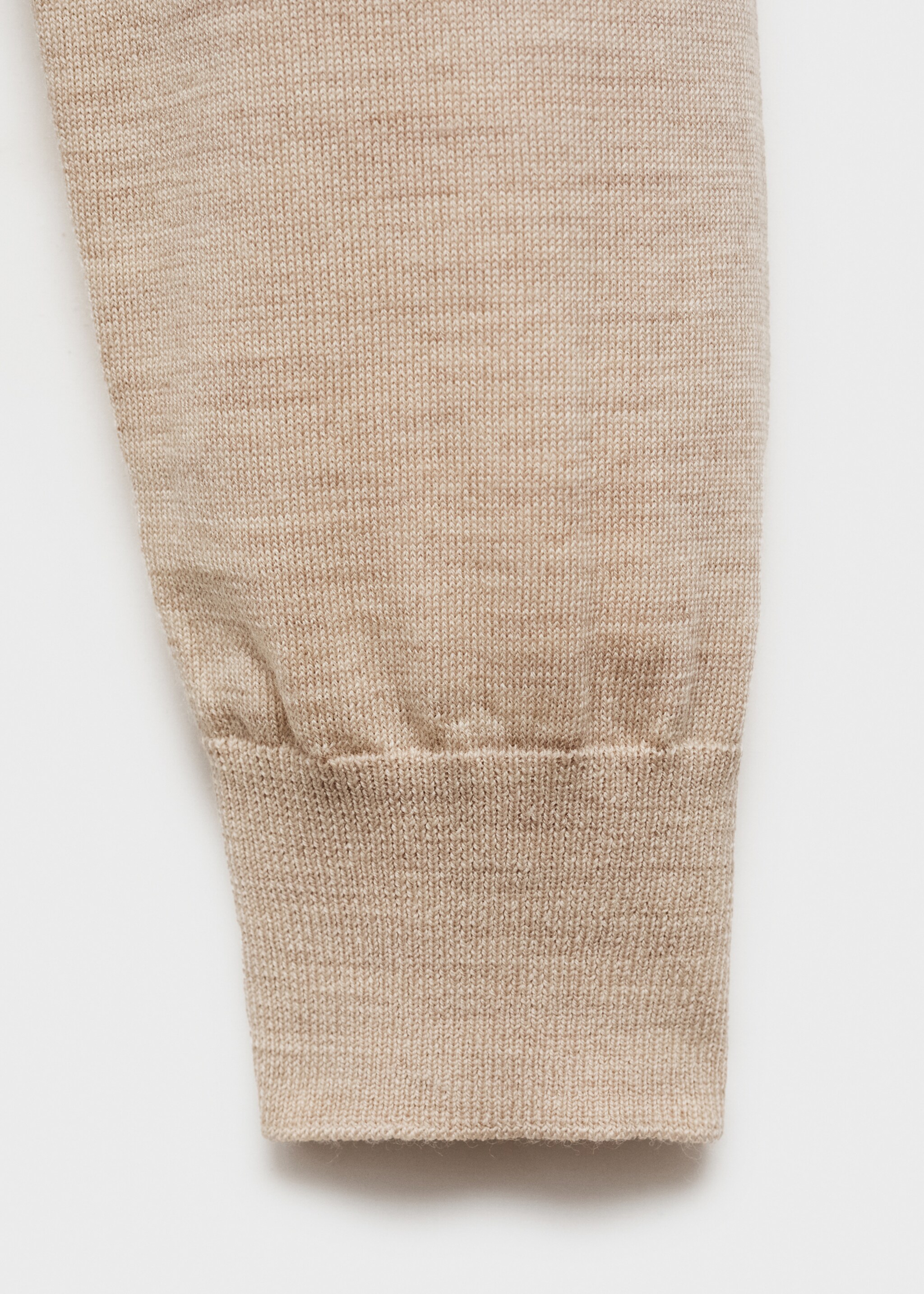 100% merino wool sweater - Details of the article 0, Beige. Ref: 87000616-00.