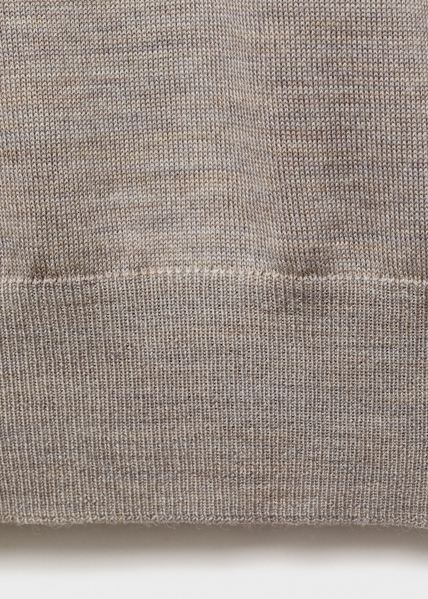 100% merino wool perkins-neck sweater with zip - Details of the article 0