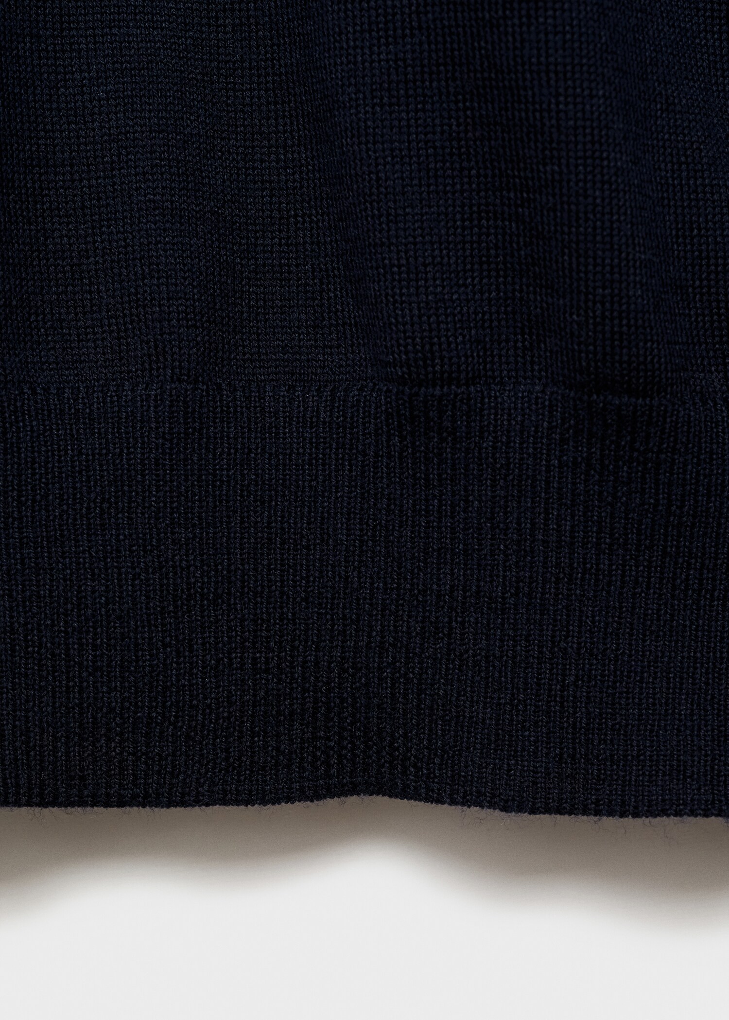100% merino wool perkins-neck sweater with zip - Details of the article 0