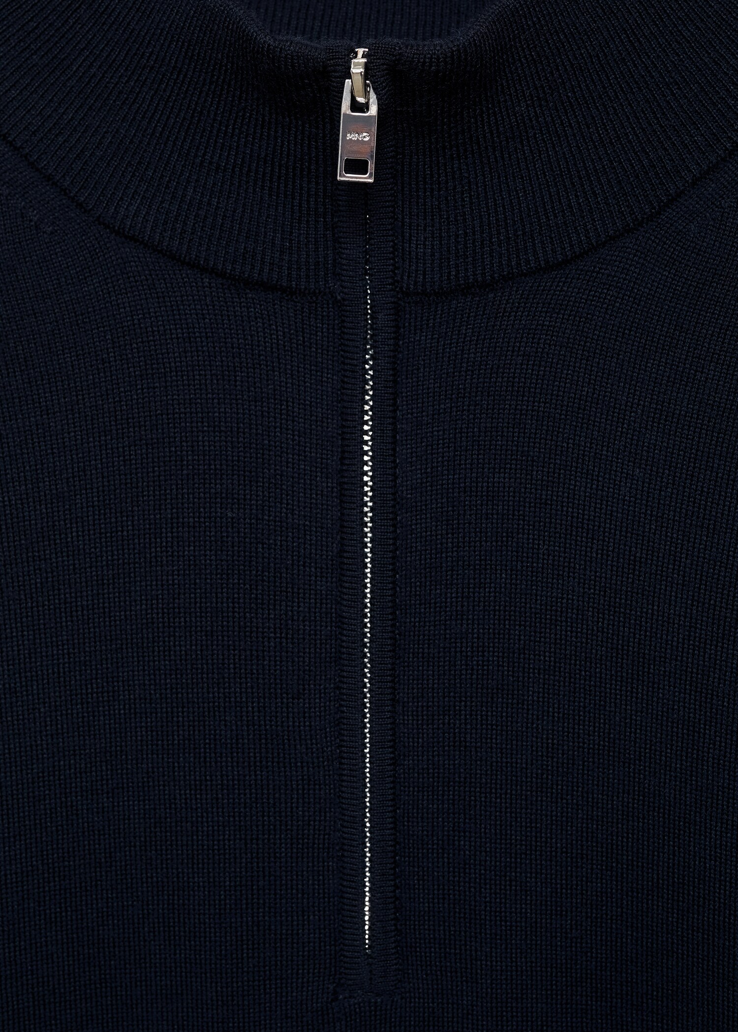 100% merino wool perkins-neck sweater with zip - Details of the article 8