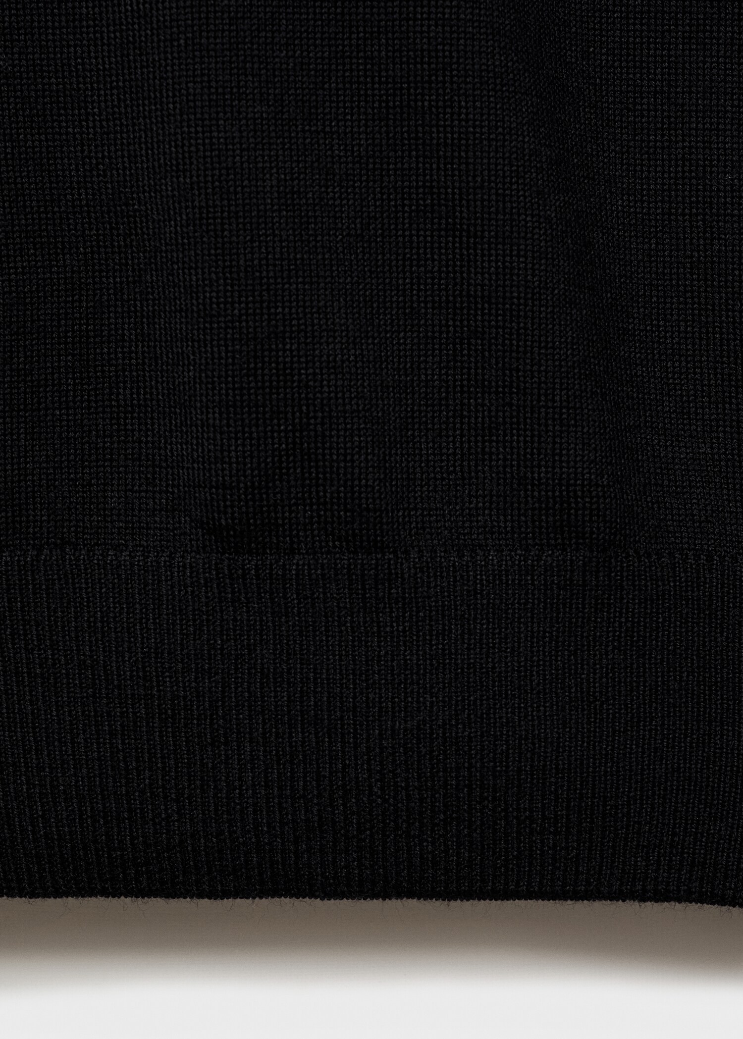 100% merino wool perkins-neck sweater with zip - Details of the article 0