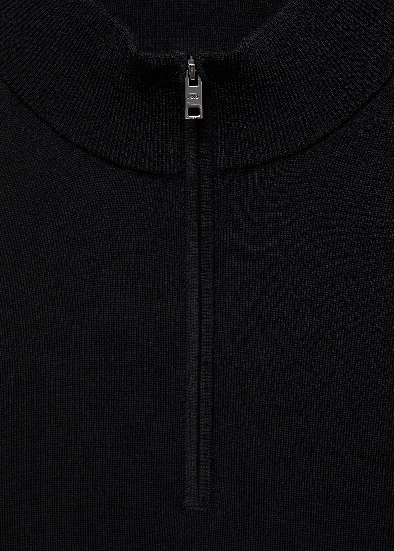 100% merino wool perkins-neck sweater with zip - Details of the article 8