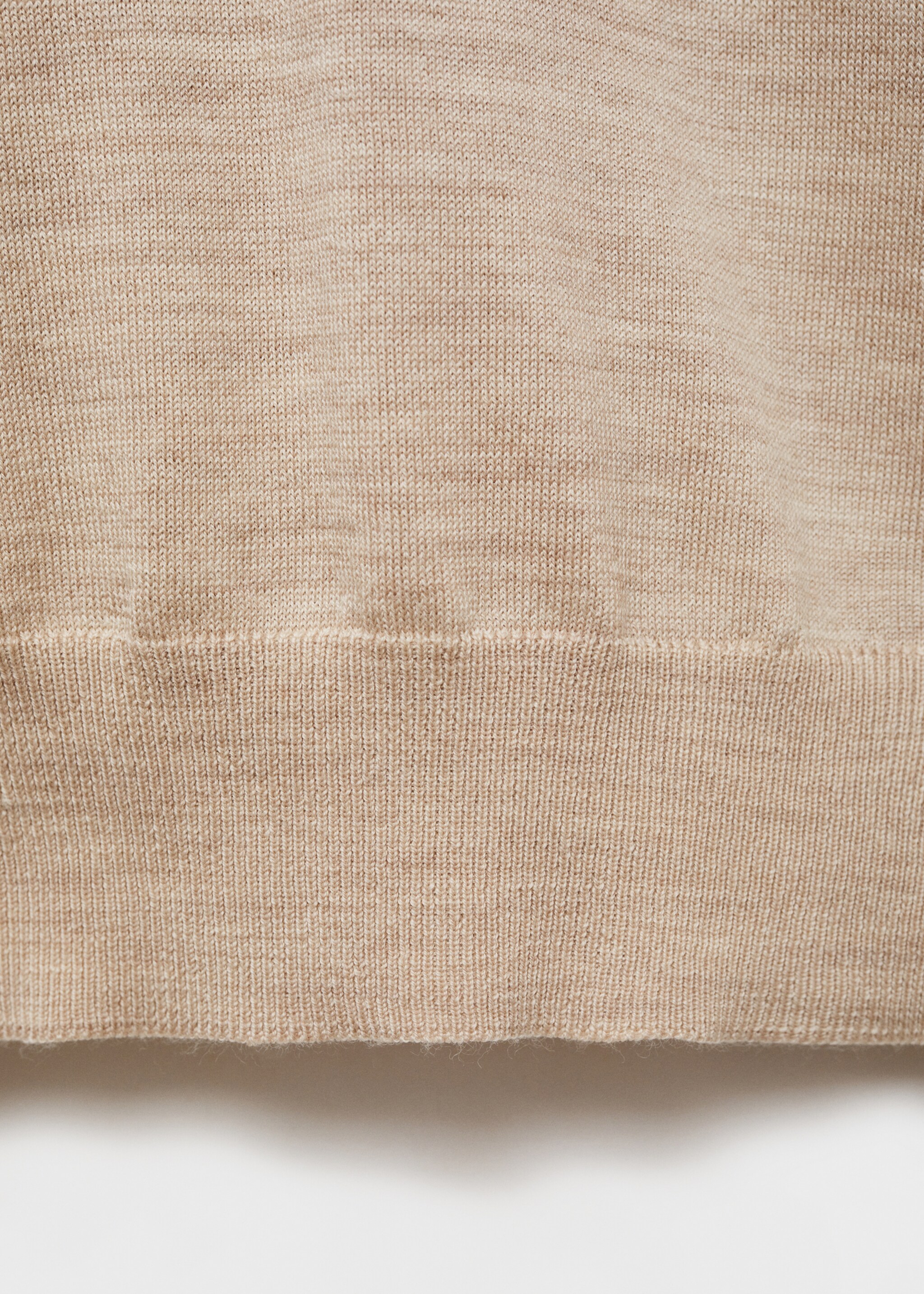 Poloshirt-Pullover aus 100 % Merinowolle - Detail des Artikels 0, Beige. Ref: 87000618-00.