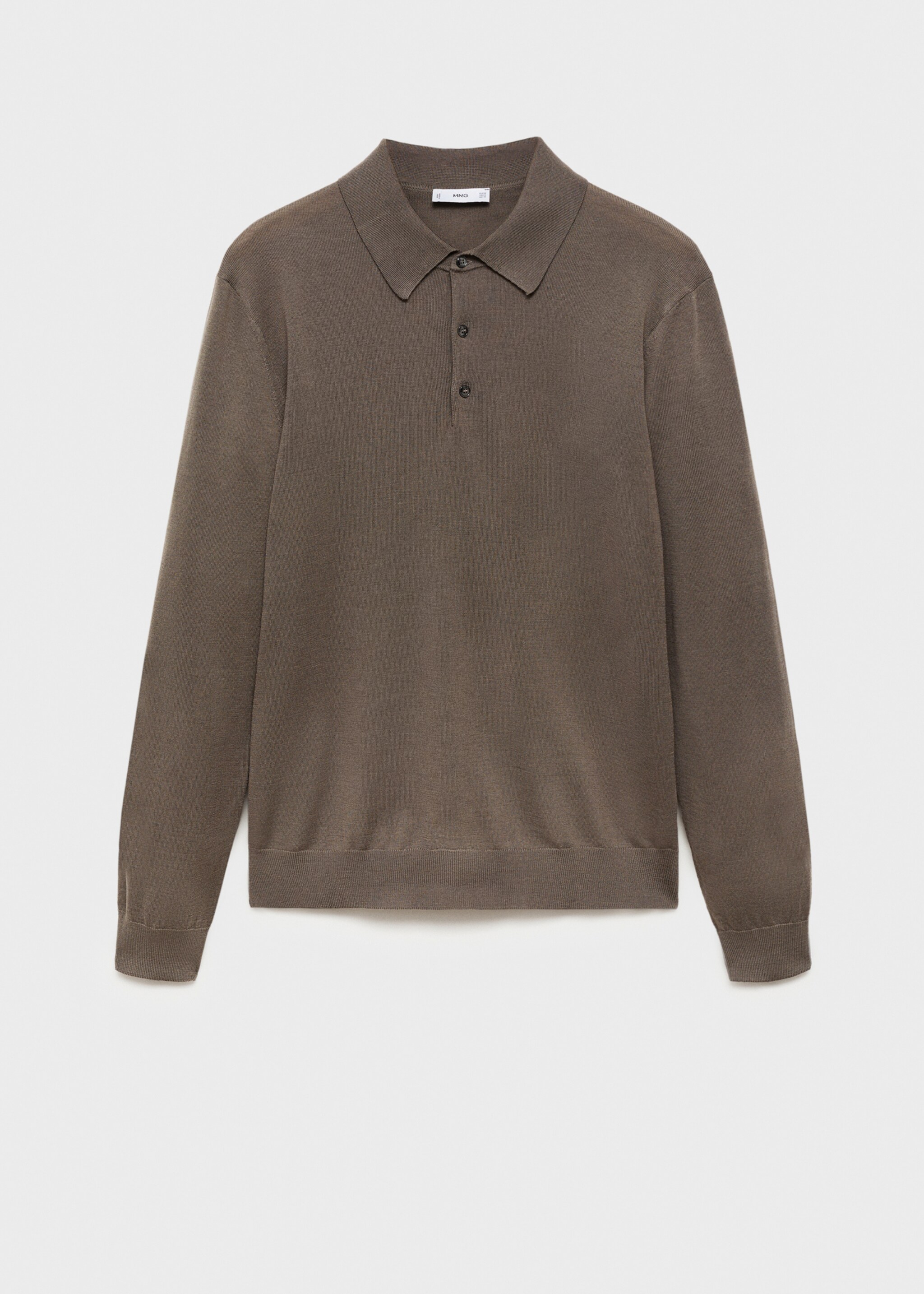 Pull-over polo 100 % laine mérinos - Article sans modèle, Vert foncé. Ref: 87000618-00.