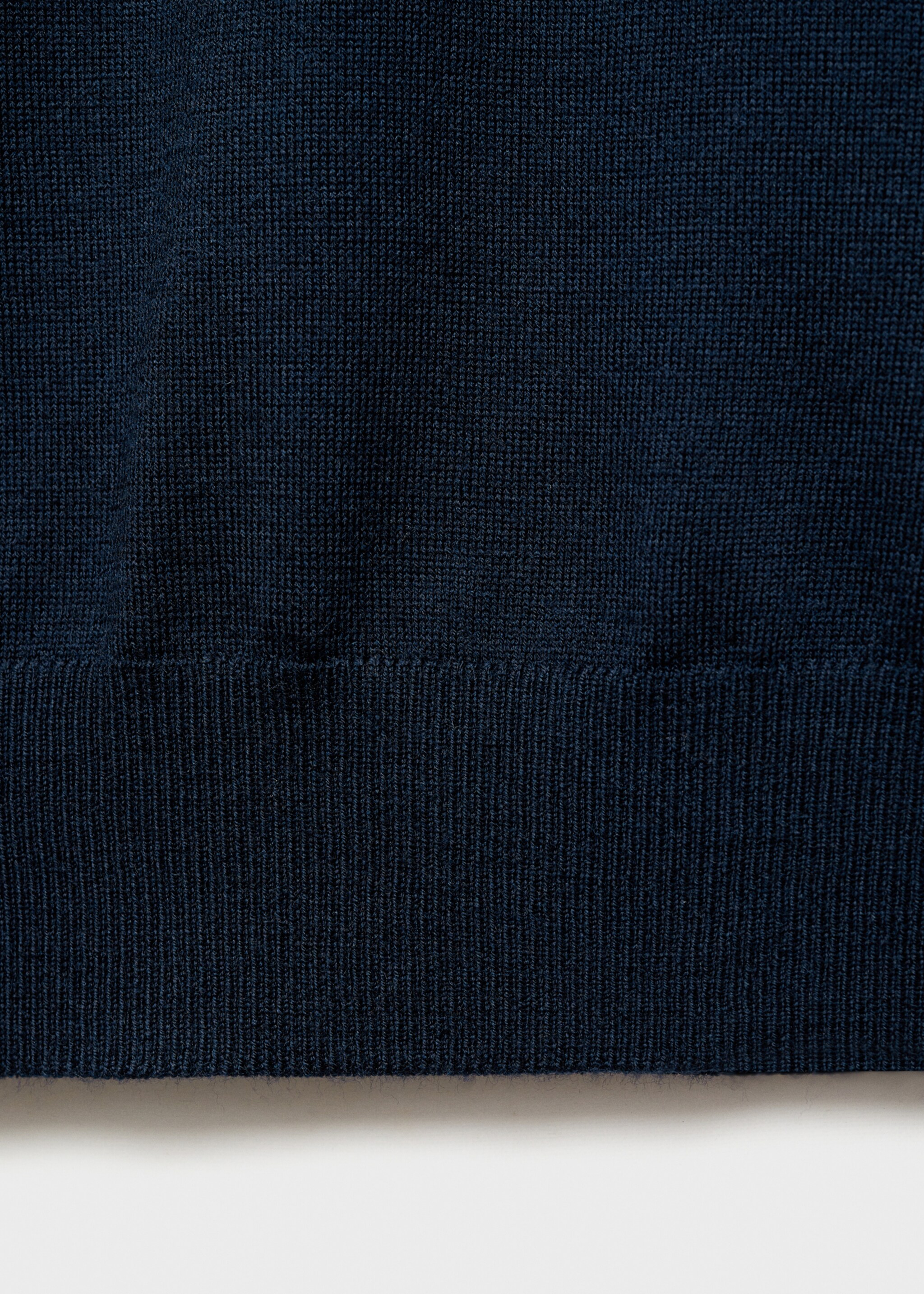 100% merino wool polo sweater - Details of the article 0, Dark Navy. Ref: 87000618-00.