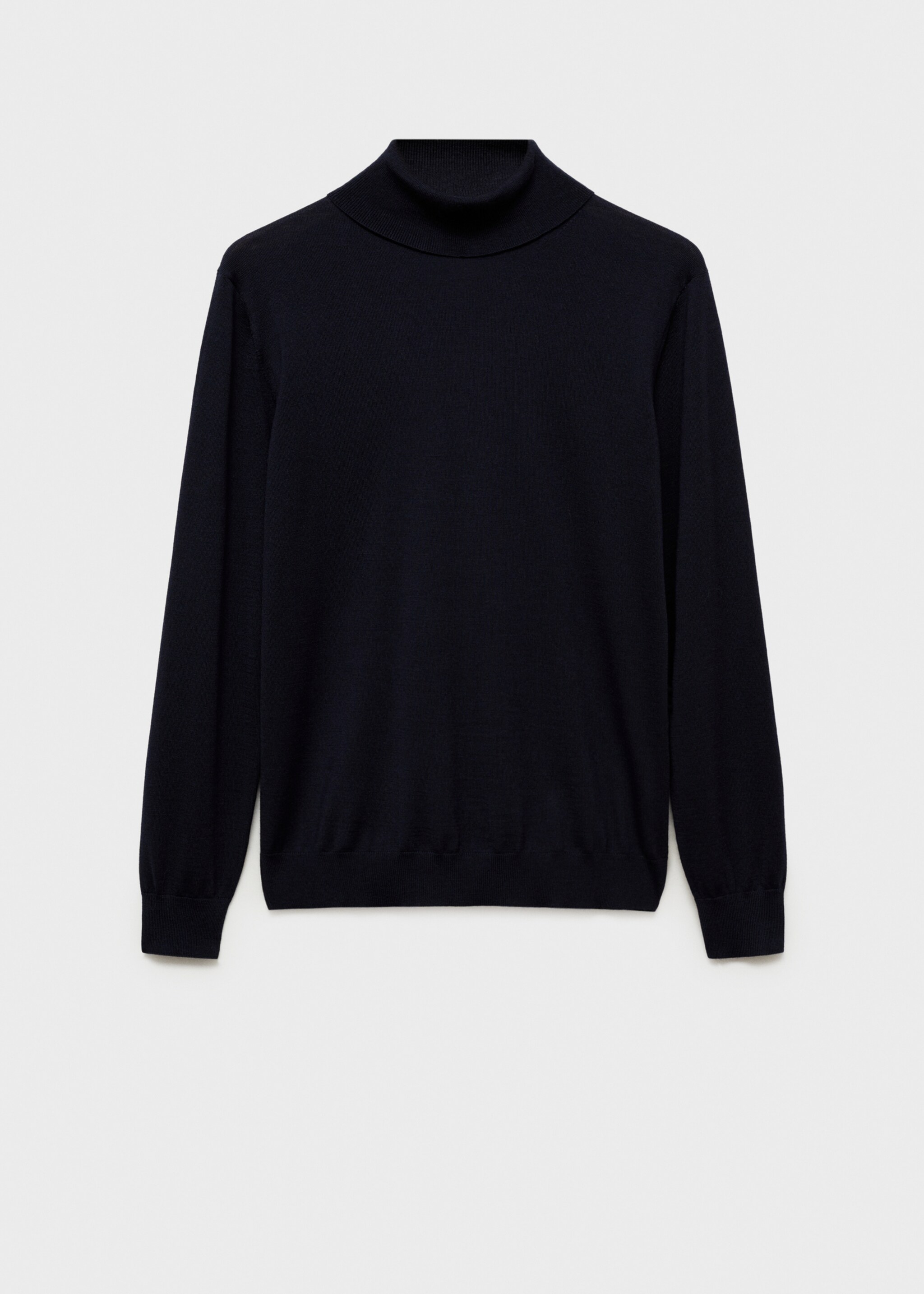 Jersey 100% lana merino cuello alto - Artículo sin modelo, Azul marino oscuro. Ref: 87000619-00.