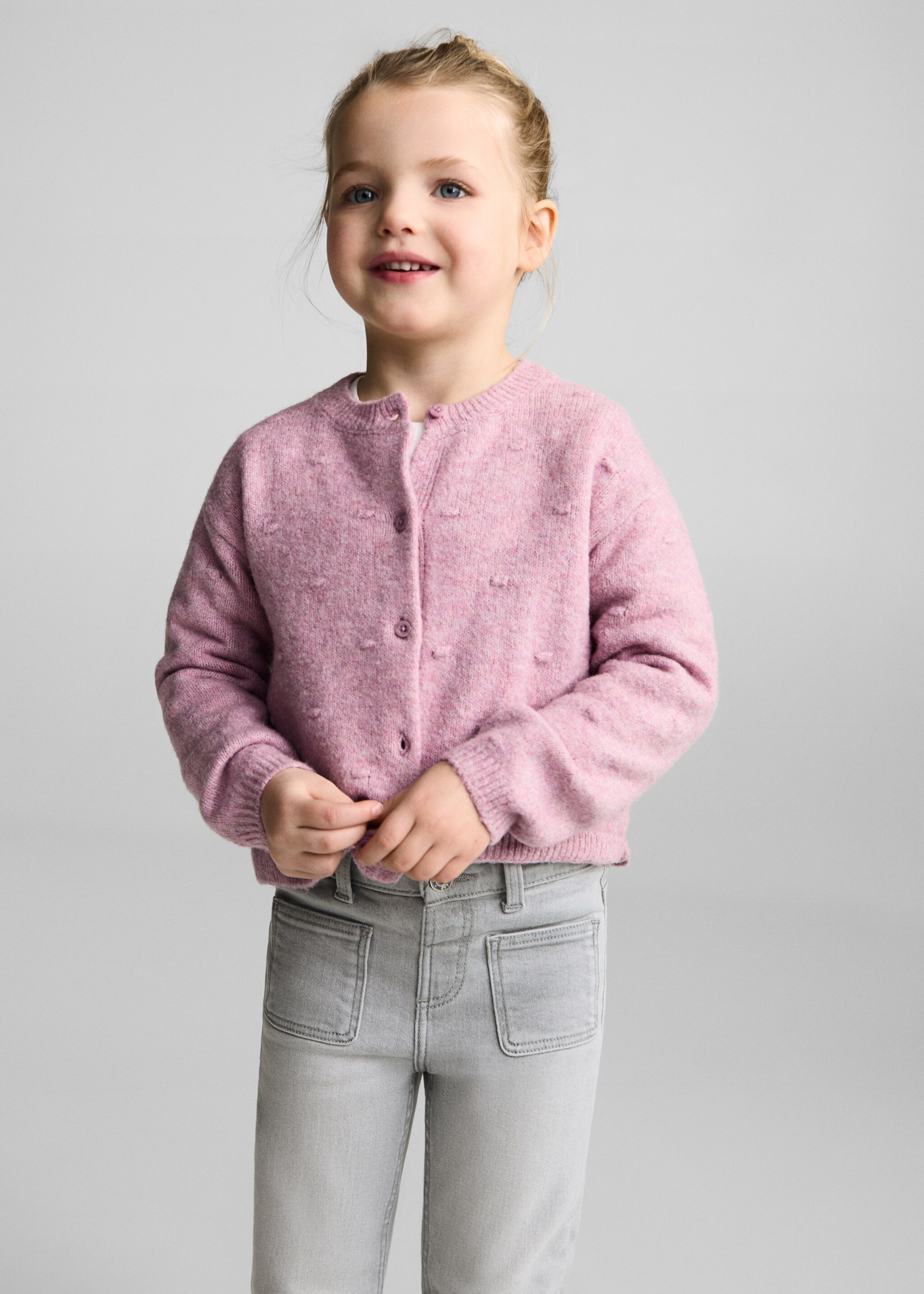 Jean flare poches - Plan moyen, Gris denim. Ref: 87000621-00.