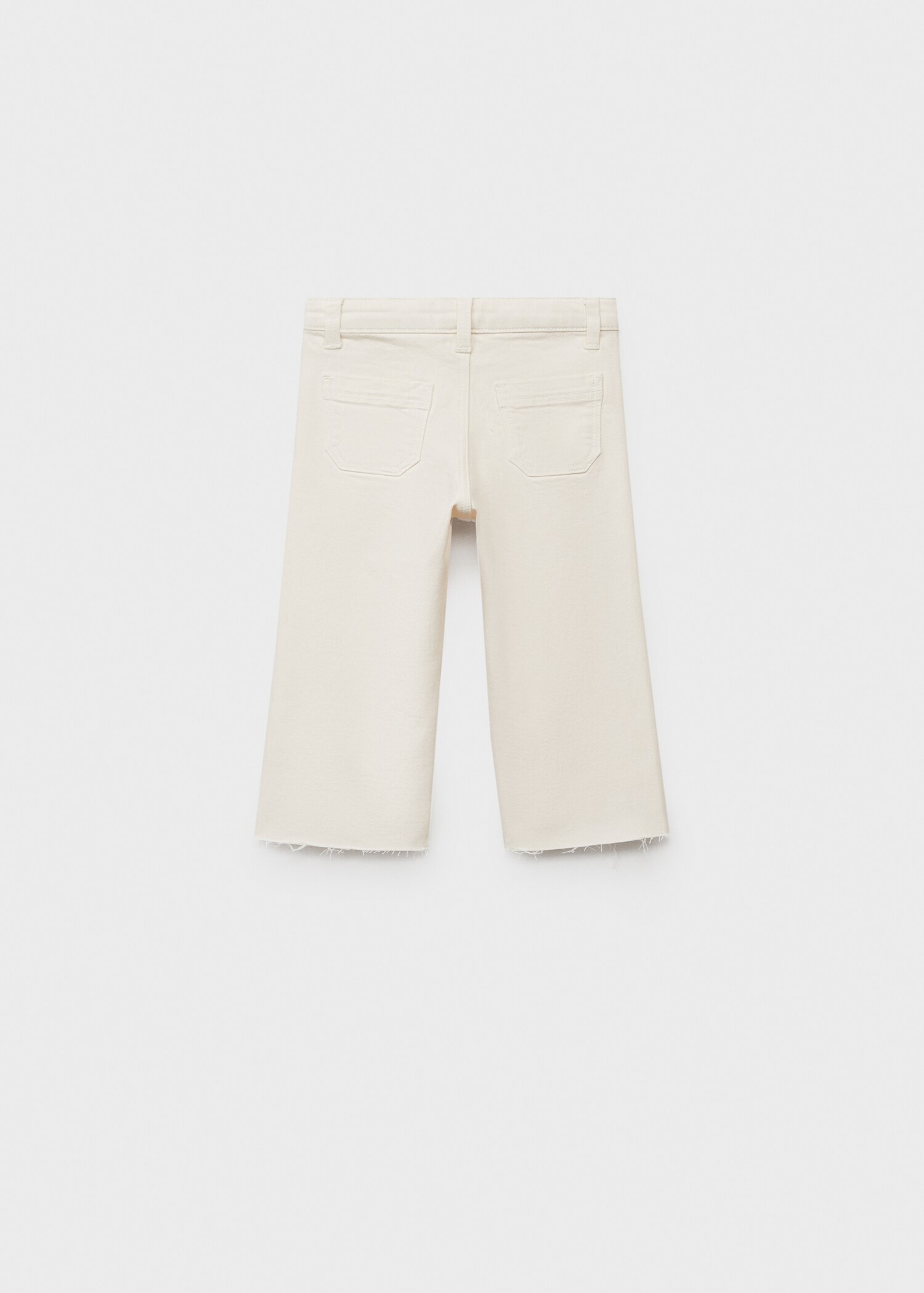 Seamless jeans with frayed hem - Reverse of the article