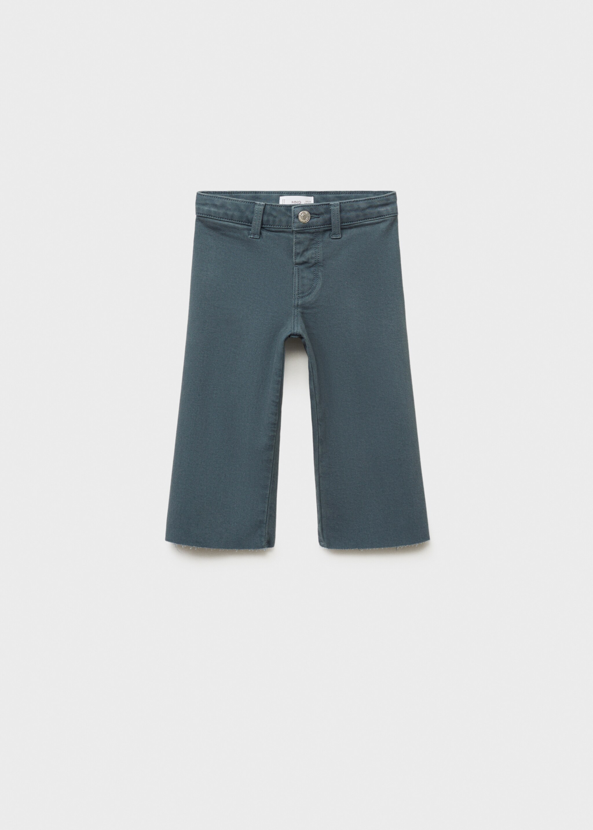 Seamless jeans with frayed hem - Article without model, Petrol Blue. Ref: 87000622-00.