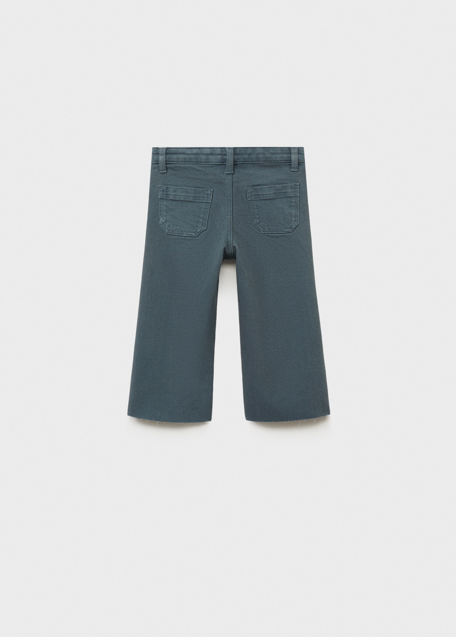 Seamless jeans with frayed hem - Reverse of the article