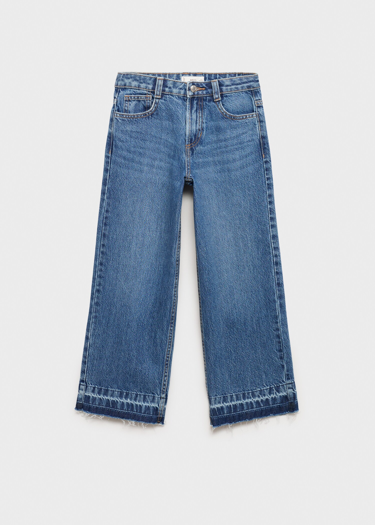 Wideleg low frayed hem jeans - Article without model