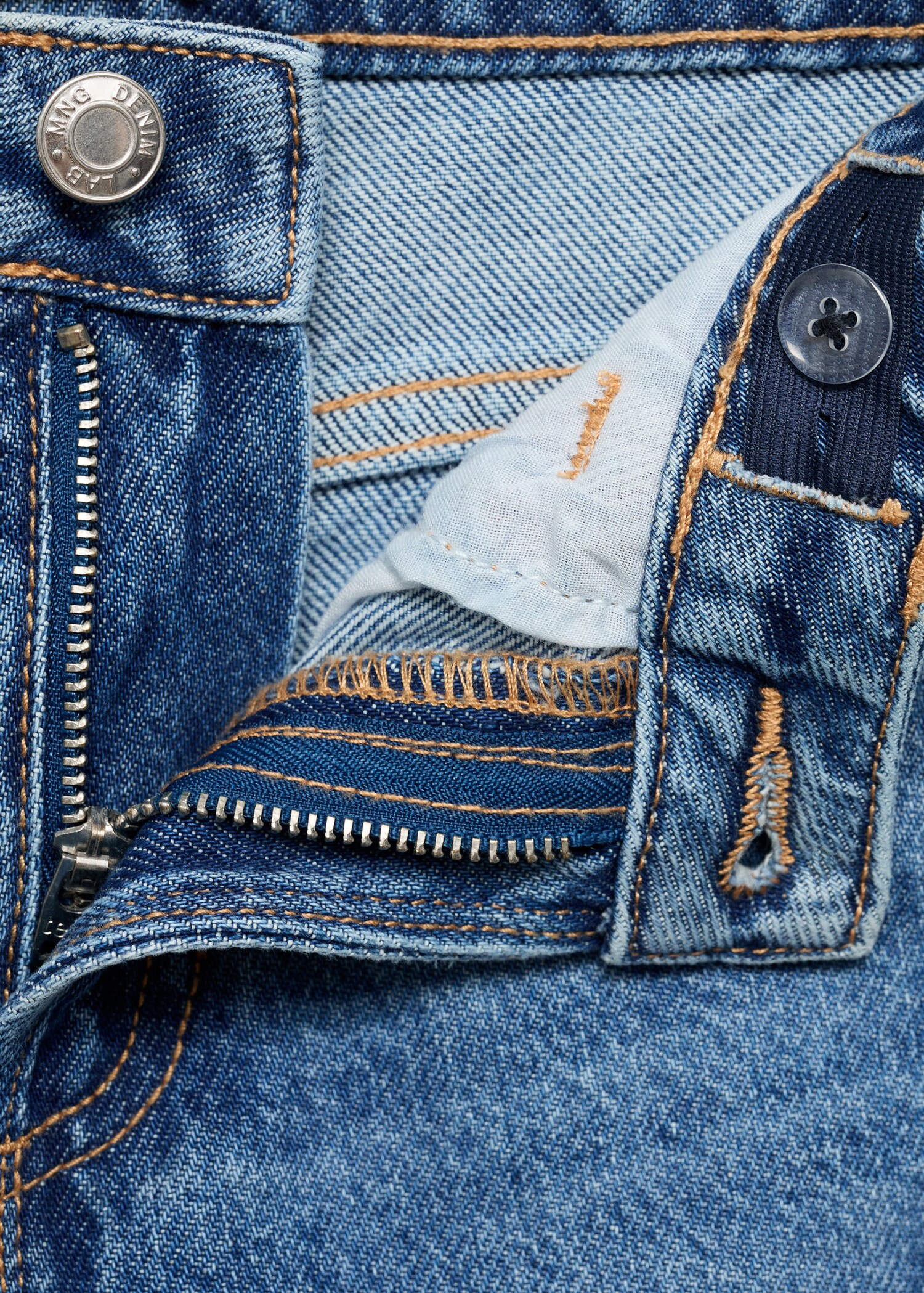 Wideleg low frayed hem jeans - Details of the article 8