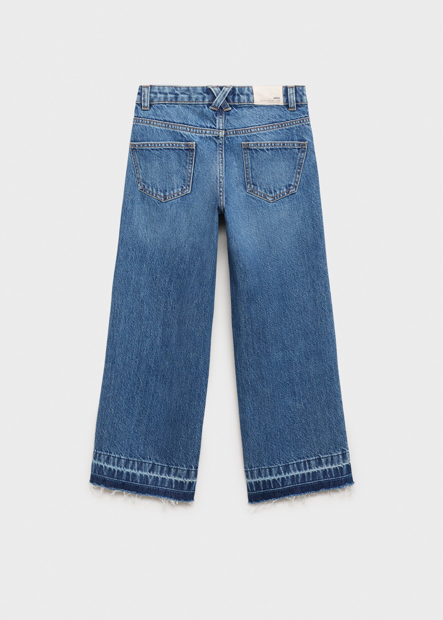 Wideleg low frayed hem jeans - Reverse of the article