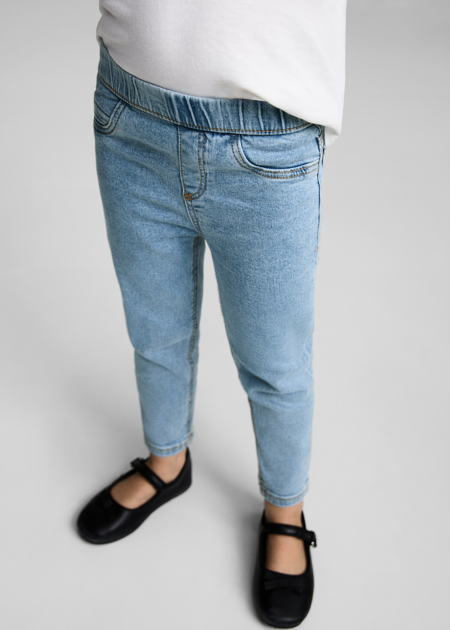 Drawstring waist jeans - Medium plane