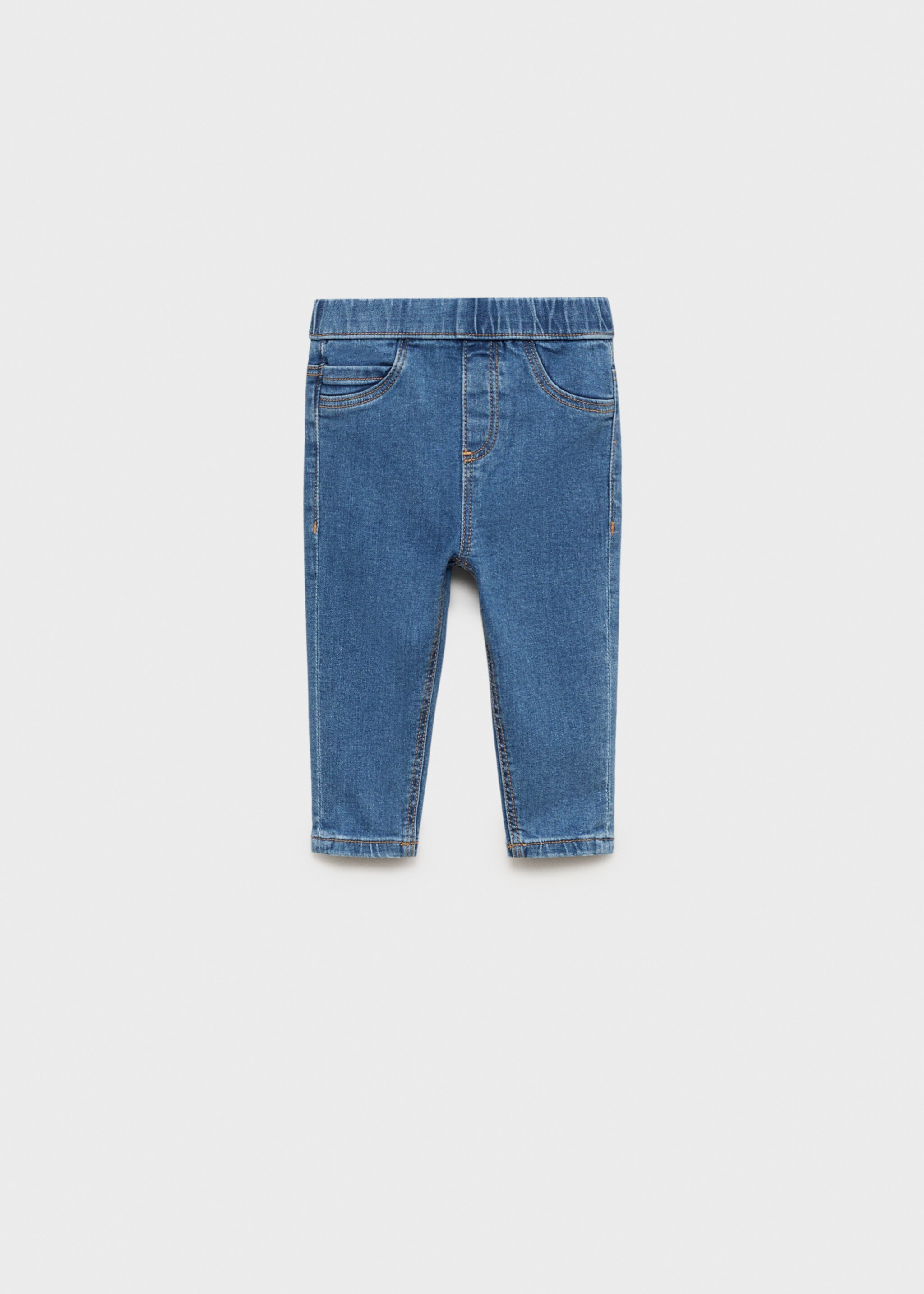 Drawstring waist jeans - Article without model, Medium Blue. Ref: 87000627-00.