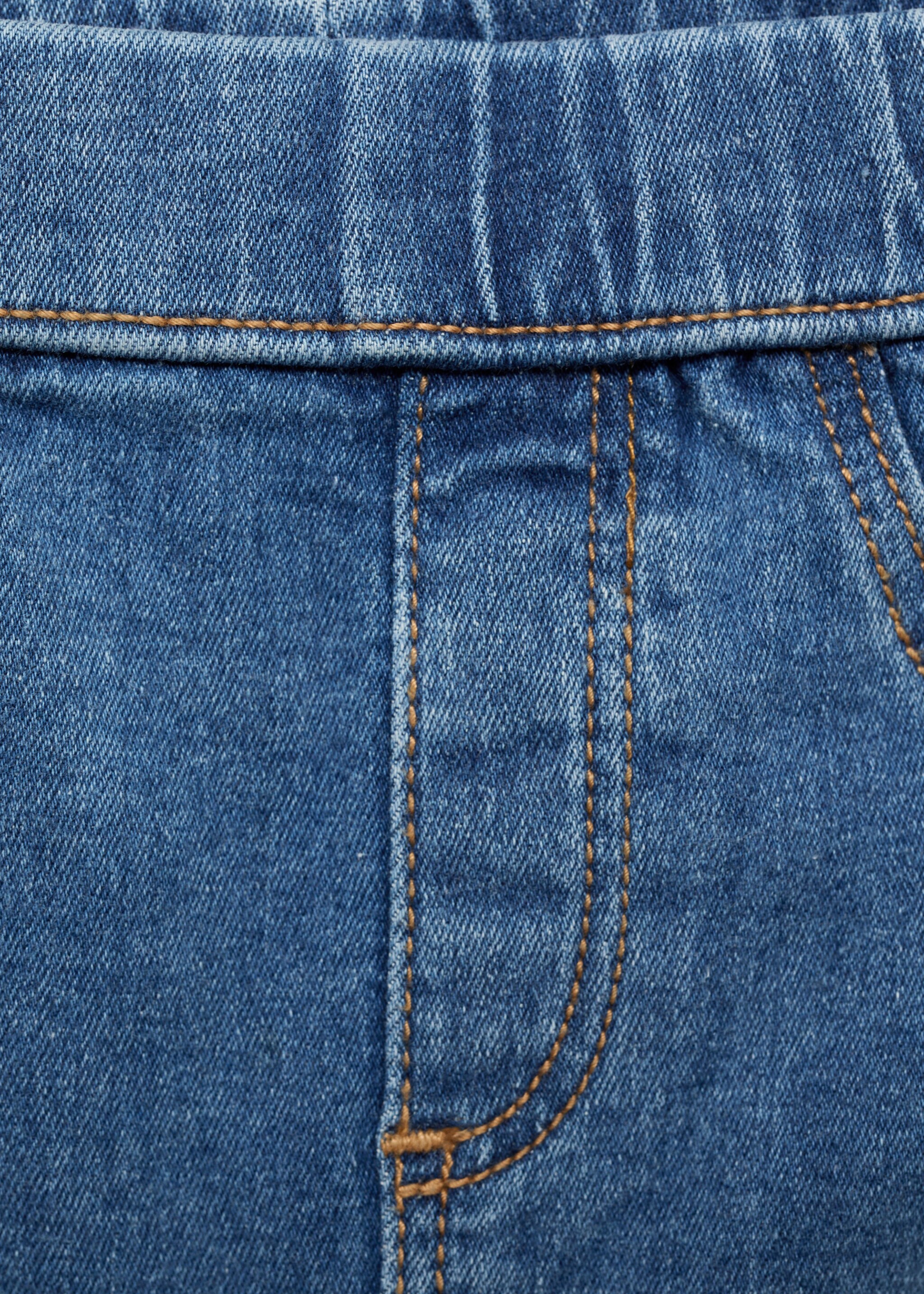 Drawstring waist jeans - Details of the article 8, Medium Blue. Ref: 87000627-00.