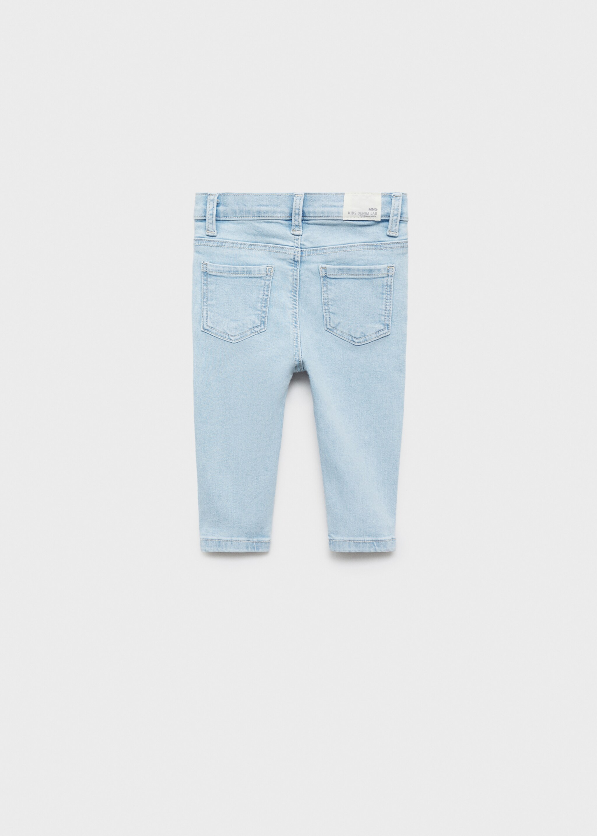 Dżinsy skinny bawełniane - Tylna strona artykułu, Jasnoniebieski. Ref: 87000628-00.