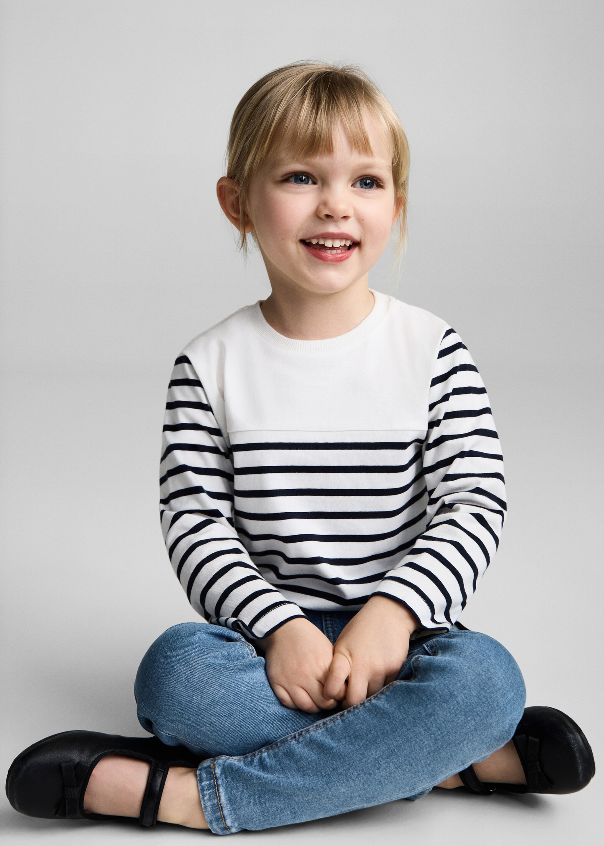 Cotton skinny Jeans - Details of the article 2, Medium Blue. Ref: 87000628-00.